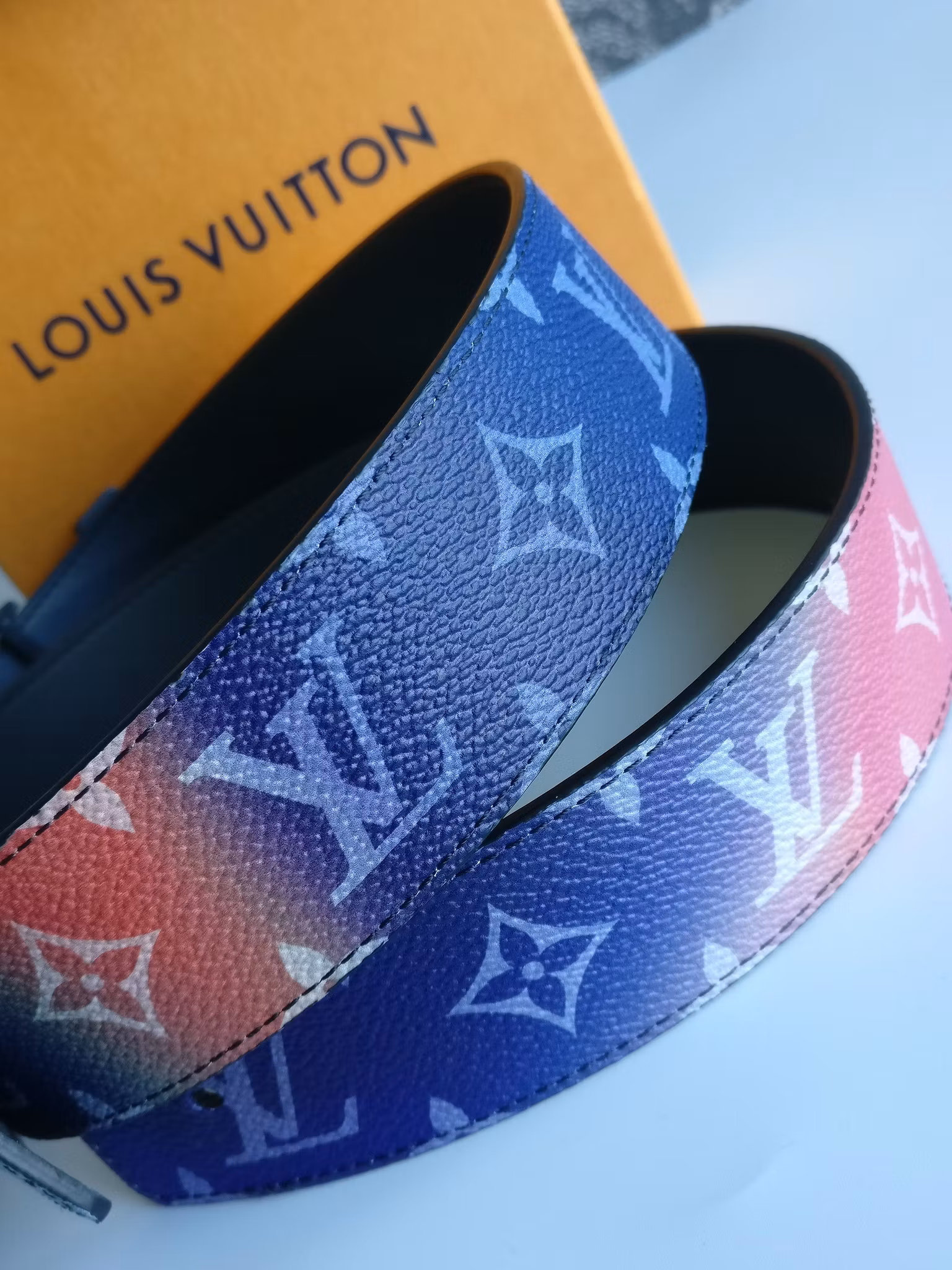 Louis Vuitton Sunset monogram canvas reversible belt
