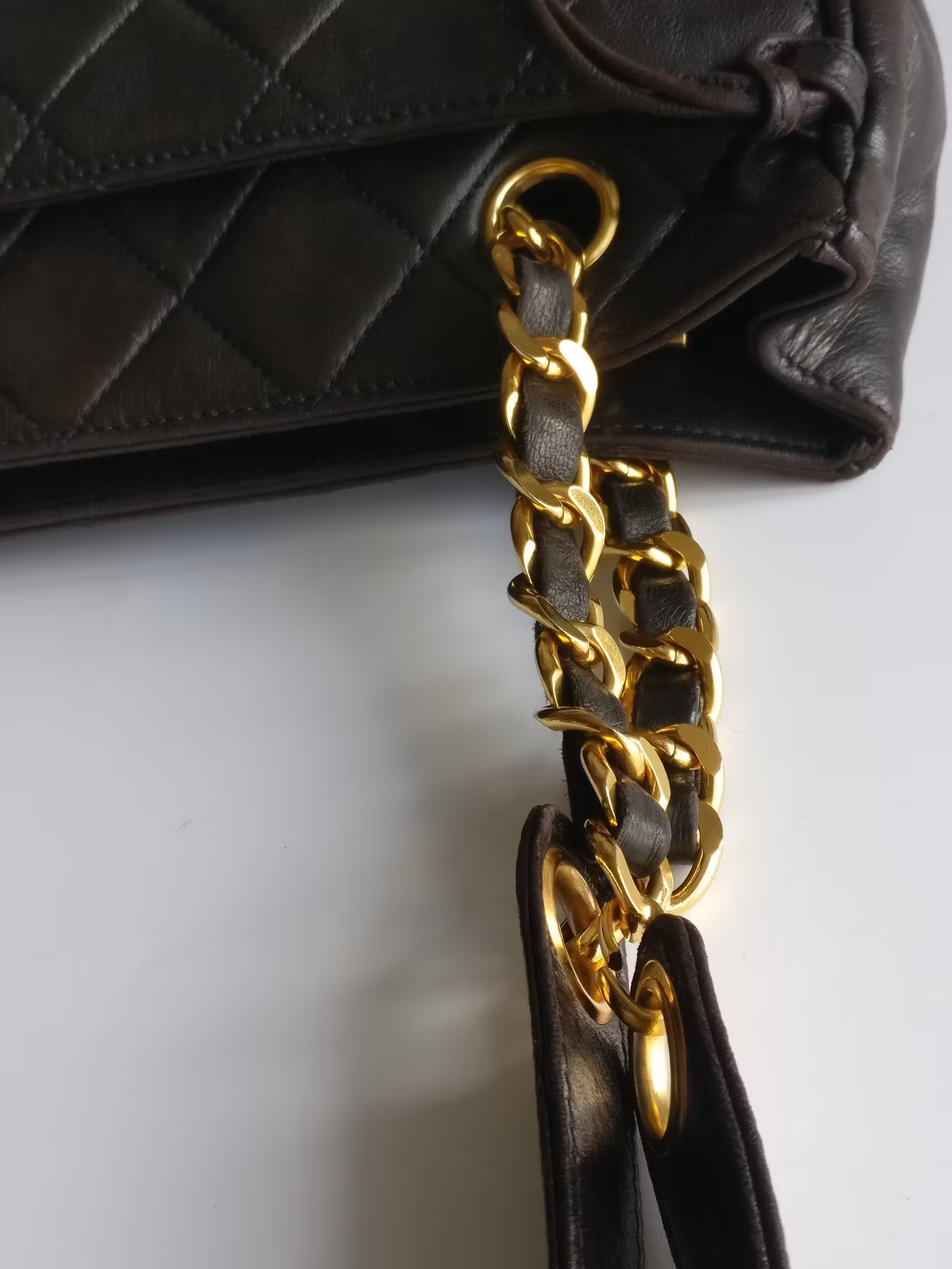 Chanel shopper quilted tote black lambskin