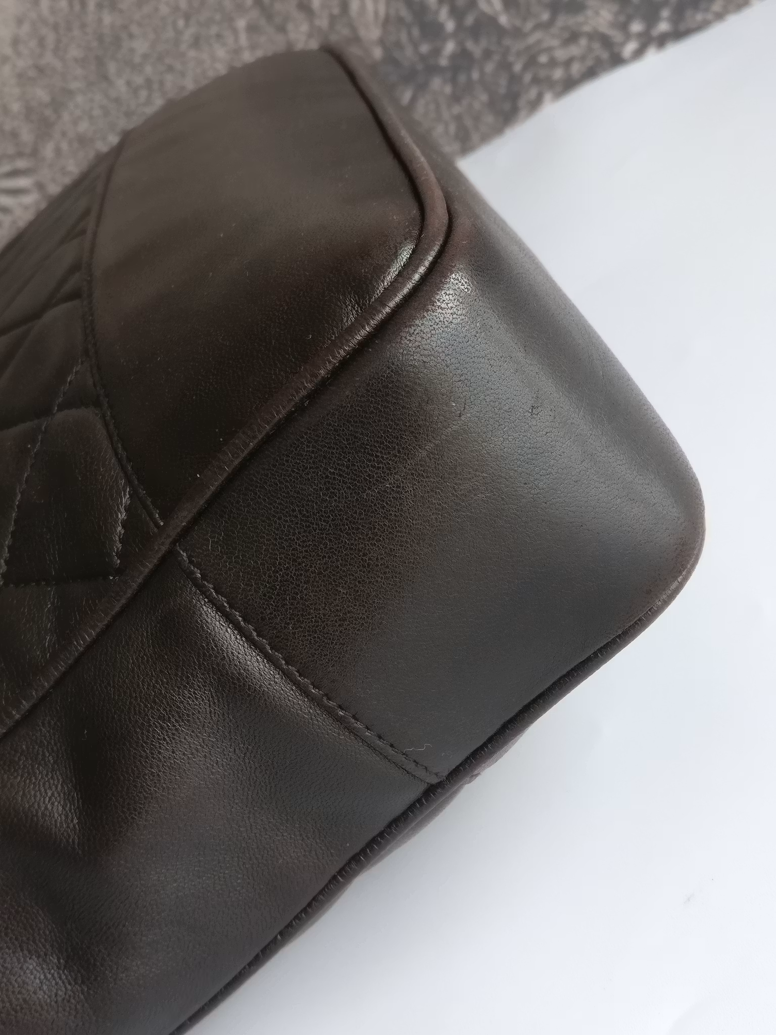 Chanel shopper quilted tote black lambskin