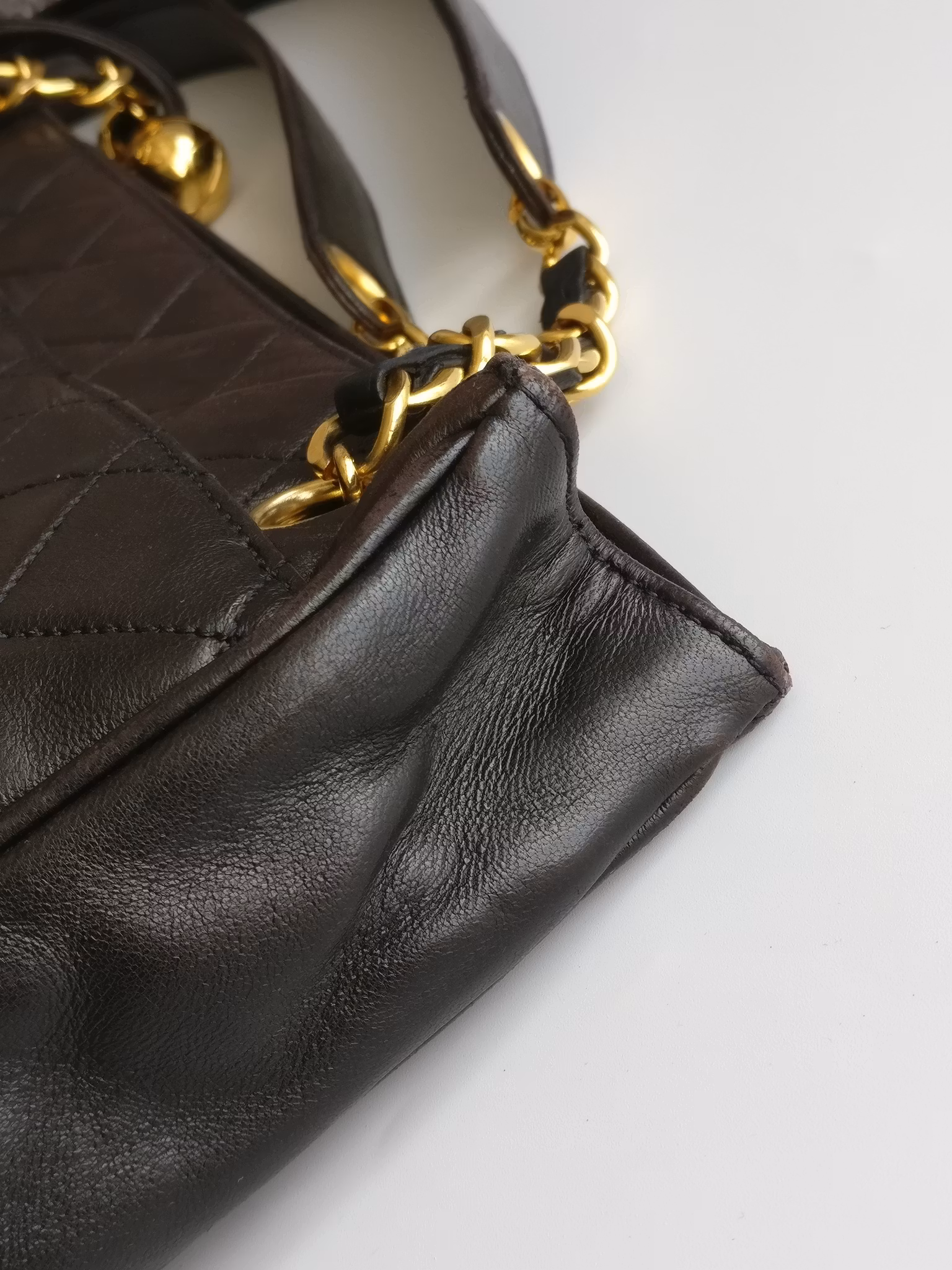 Chanel shopper quilted tote black lambskin