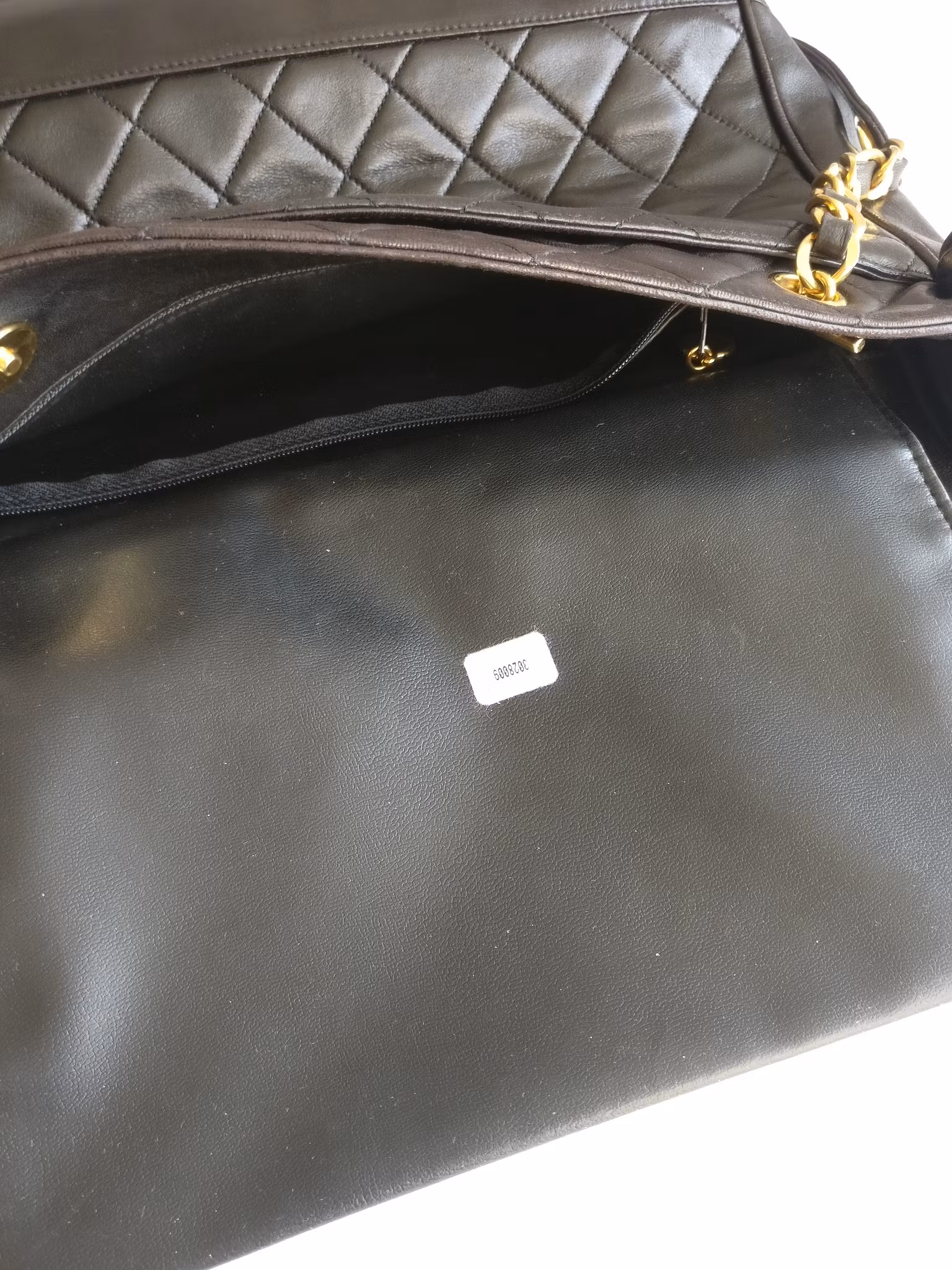 Chanel shopper quilted tote black lambskin