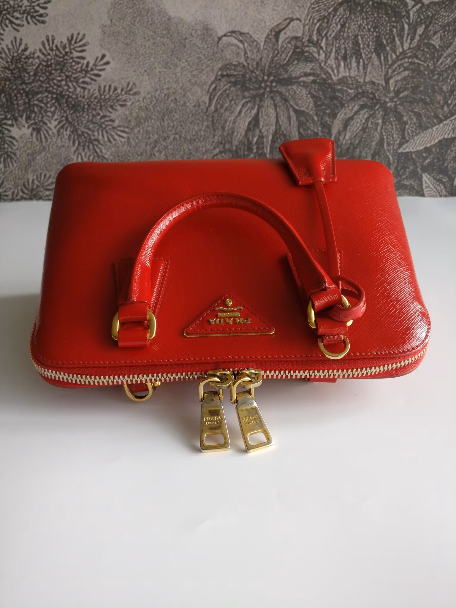 Prada Saffiano Lux Promenade Vernice Alma 25 small