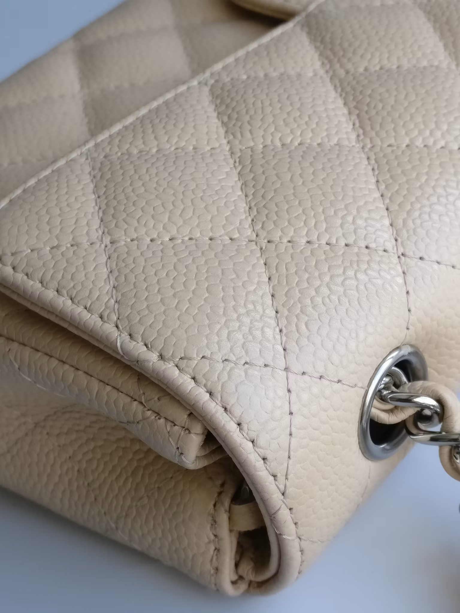 Chanel East West flap bag caviar