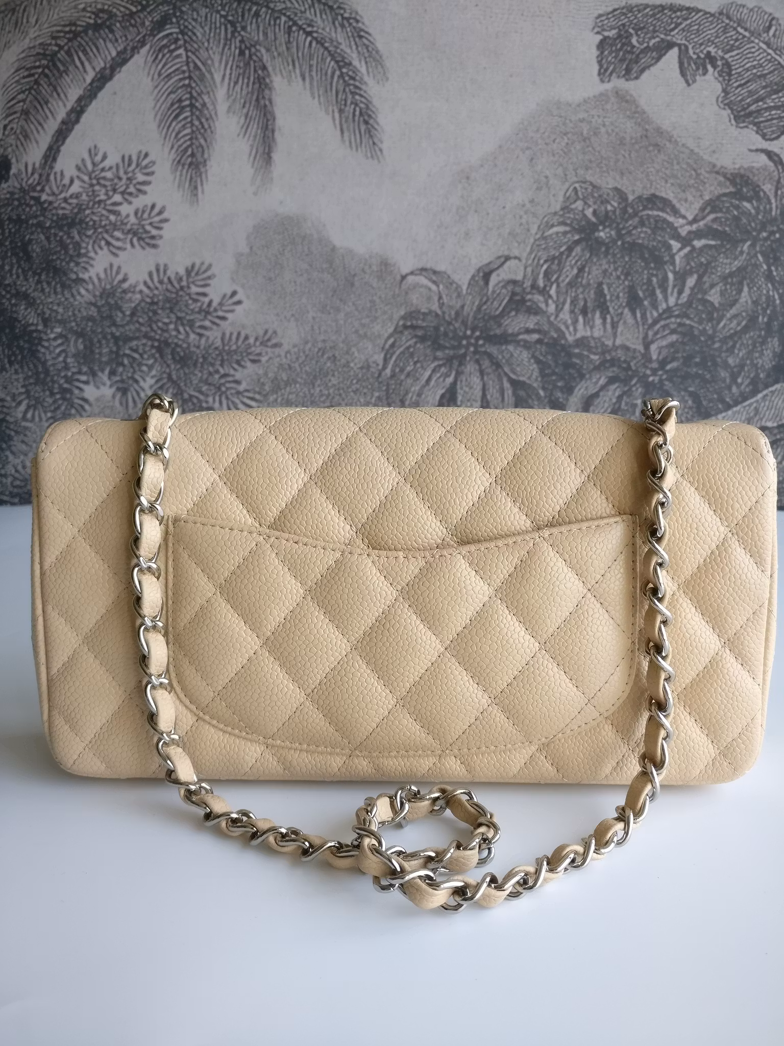 Chanel East West flap bag caviar
