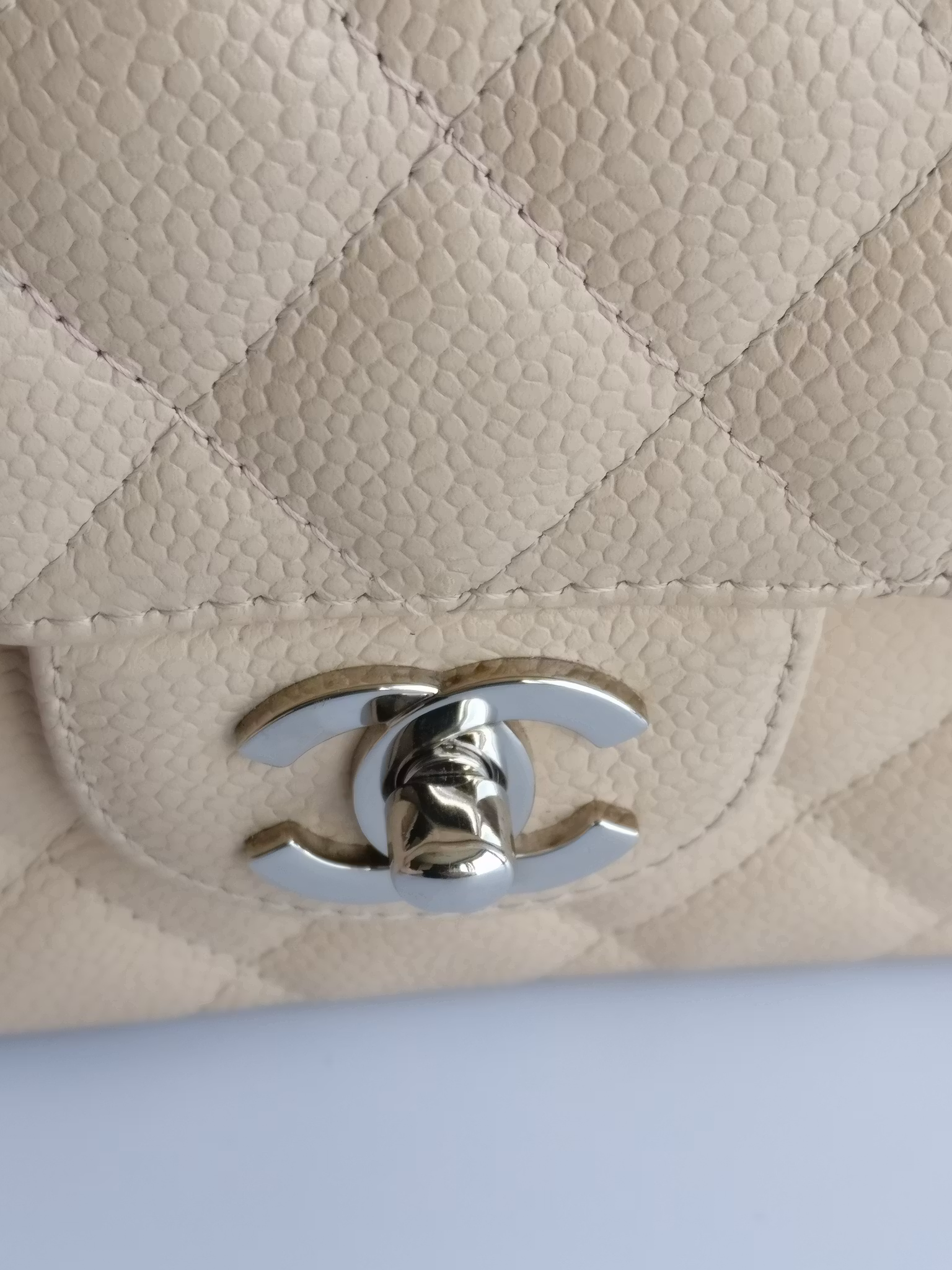 Chanel East West flap bag caviar