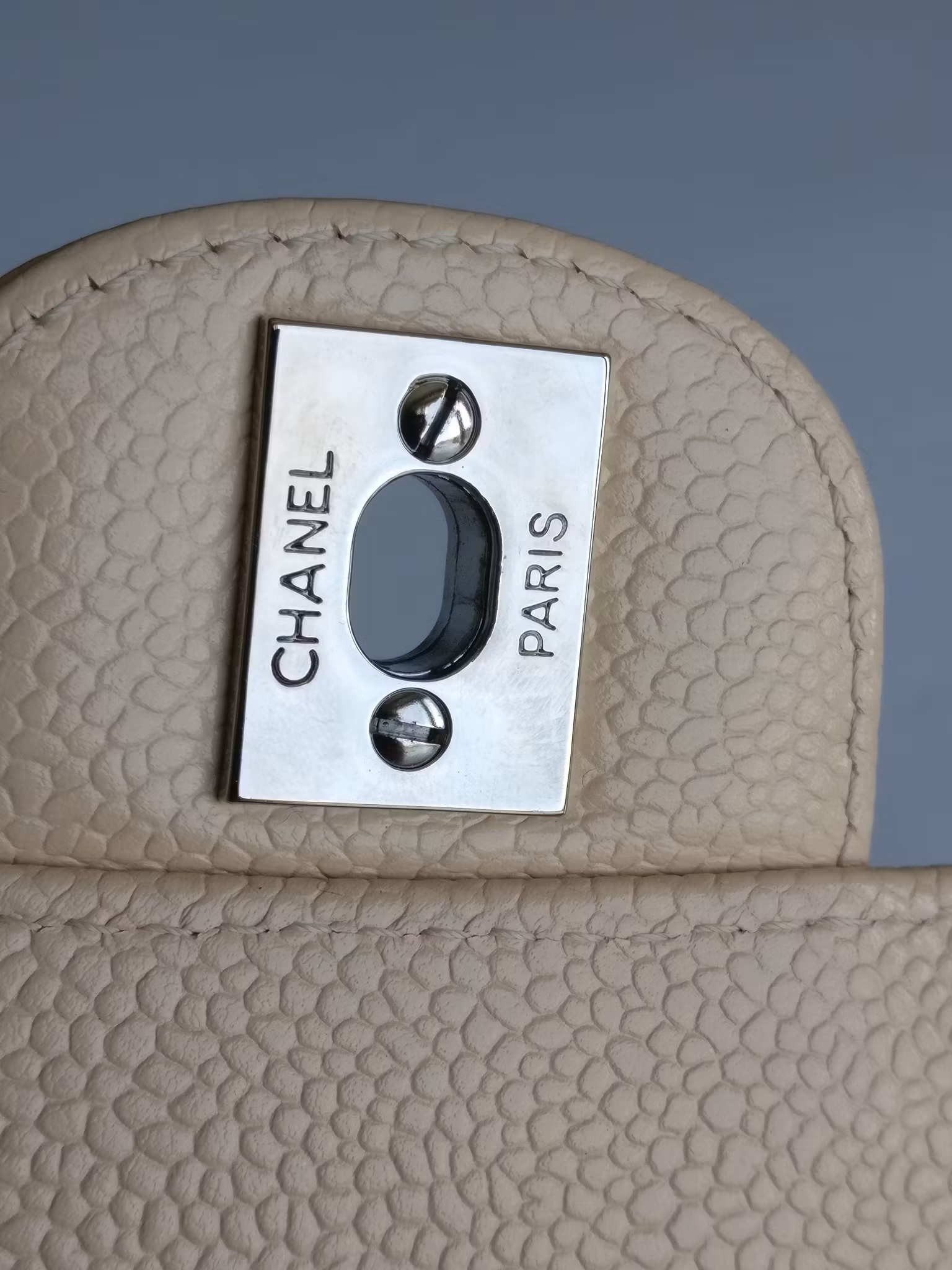 Chanel East West flap bag caviar