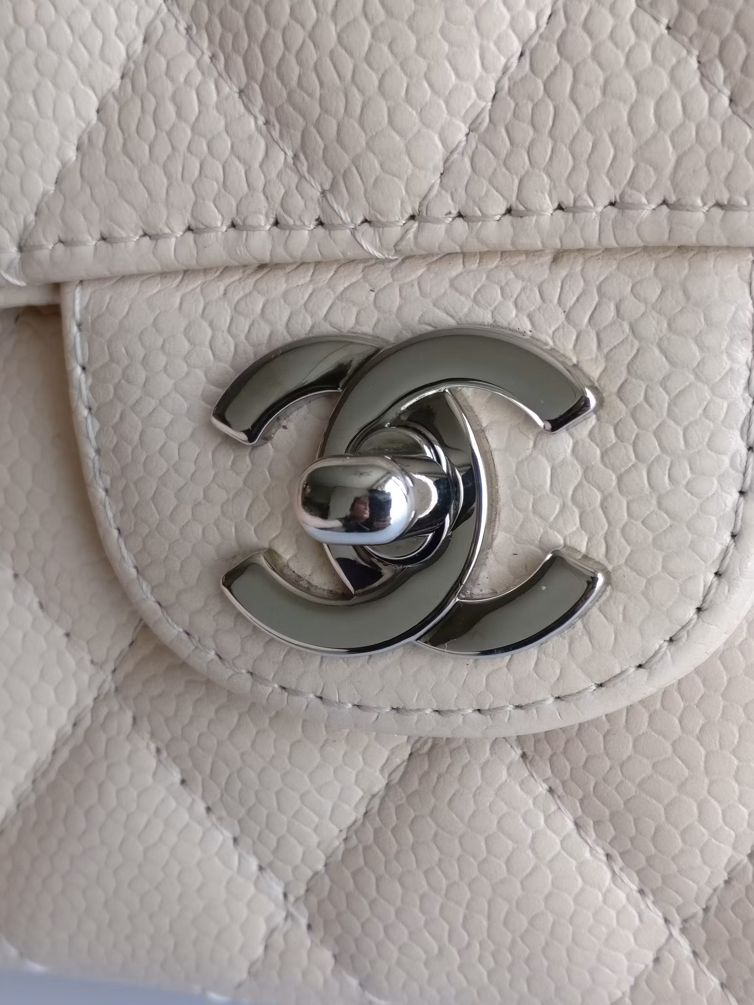Chanel East West flap bag caviar