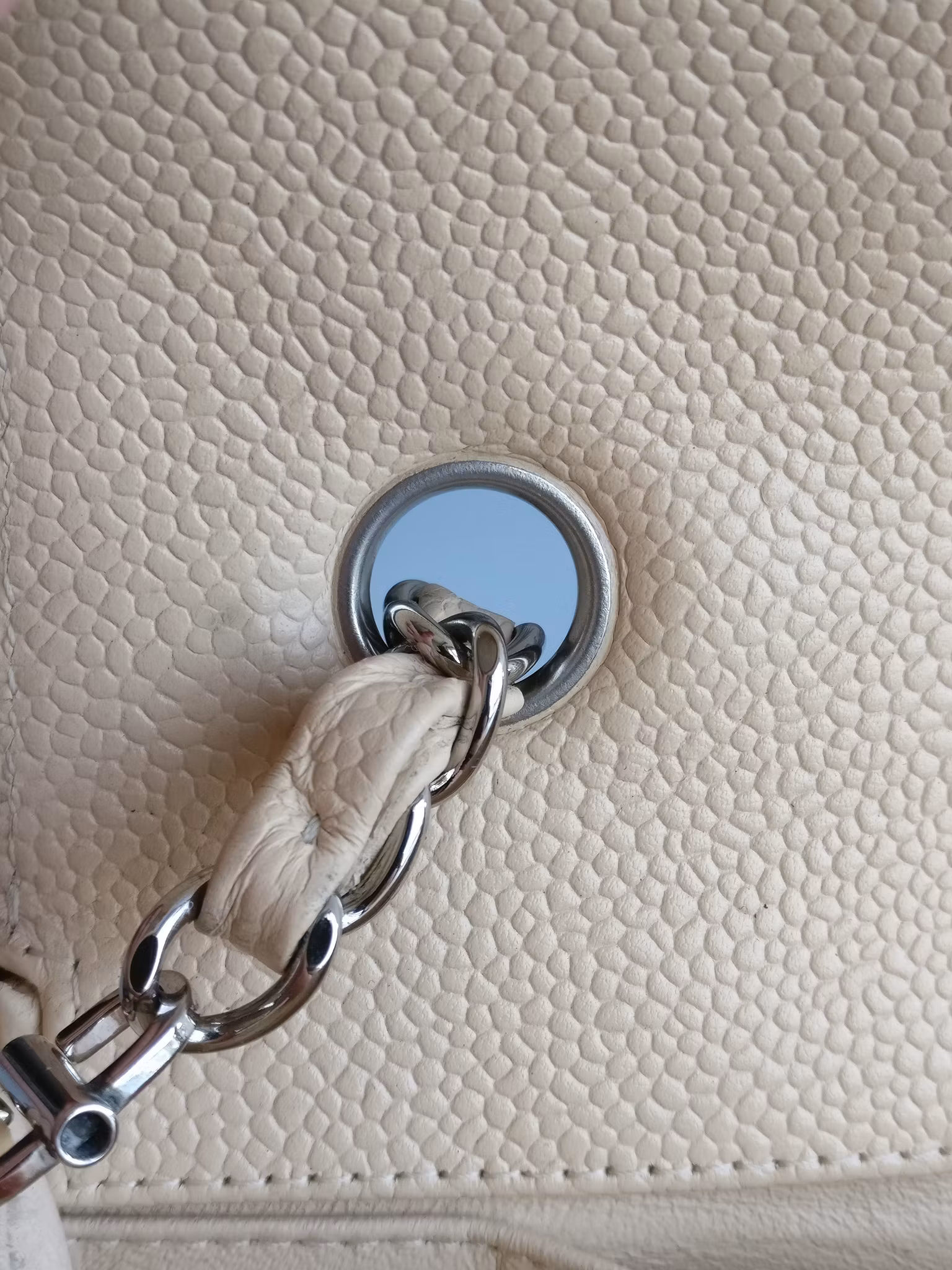 Chanel East West flap bag caviar