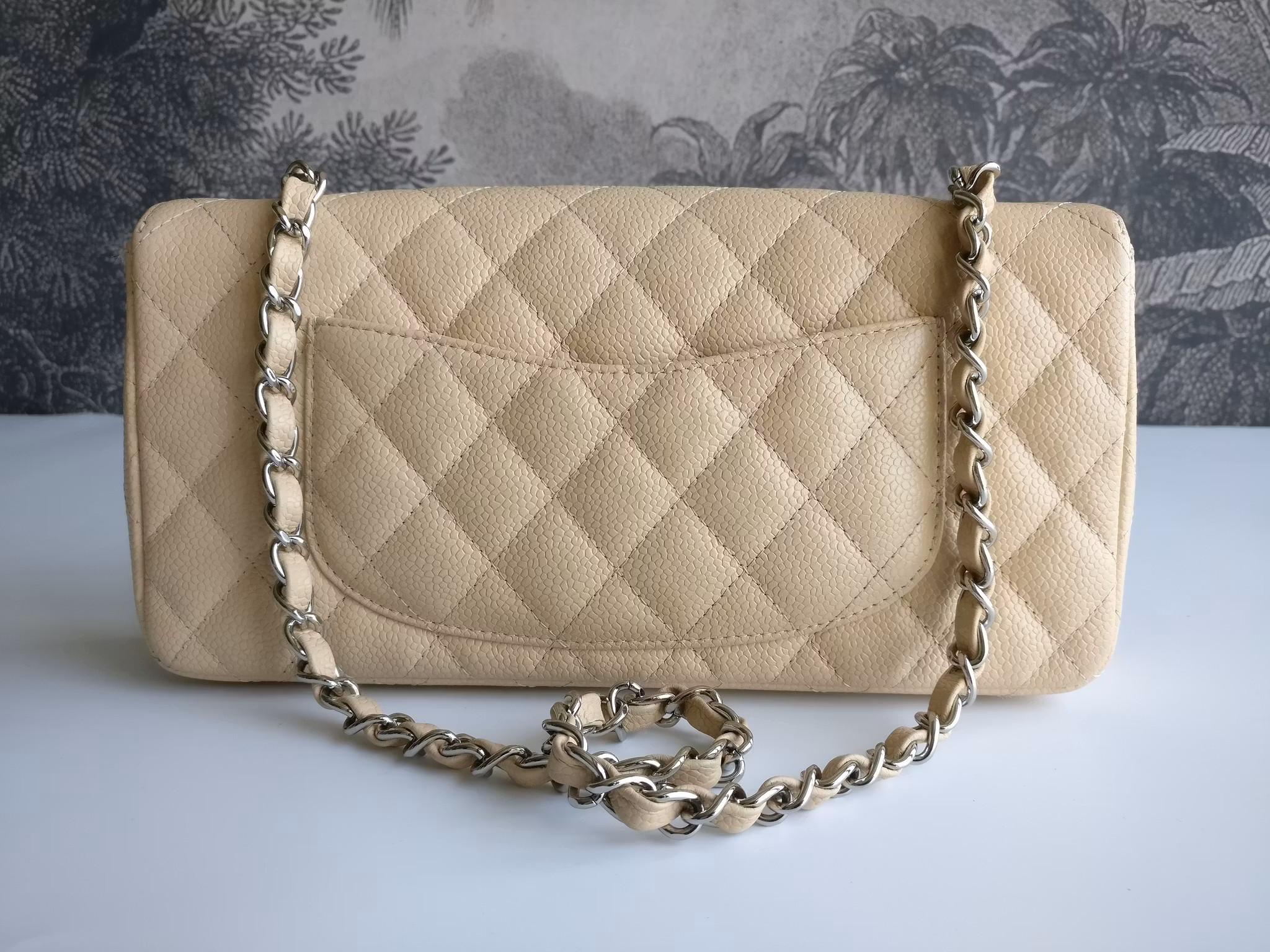 Chanel East West flap bag caviar