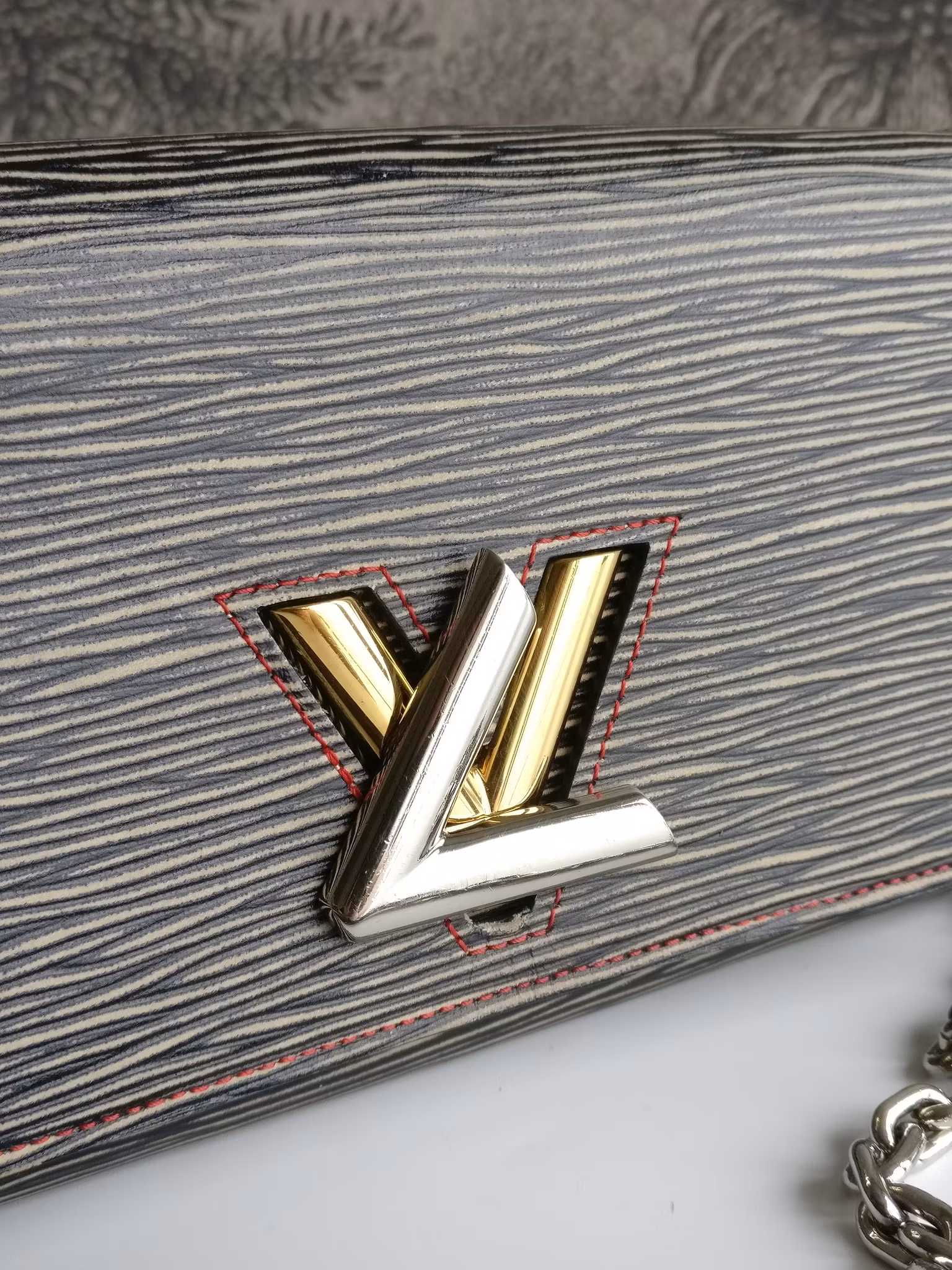 Louis Vuitton Epi Twist Denim Chain Wallet