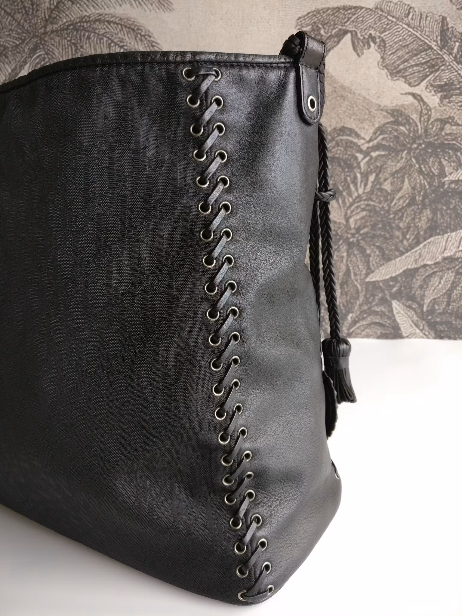 Dior Diorissimo Heart Charm nylon Ethnic Hobo