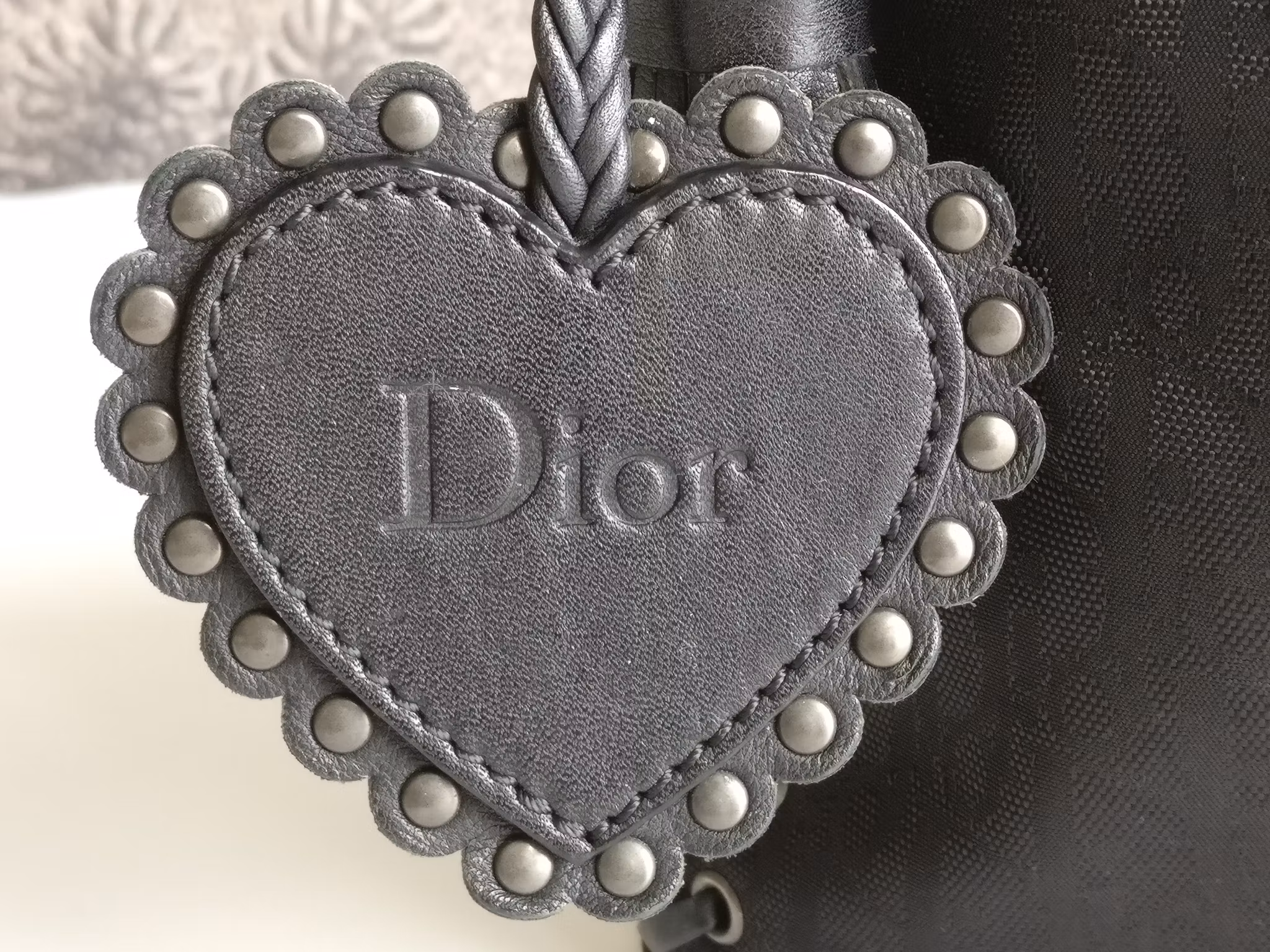 Dior Diorissimo Heart Charm nylon Ethnic Hobo