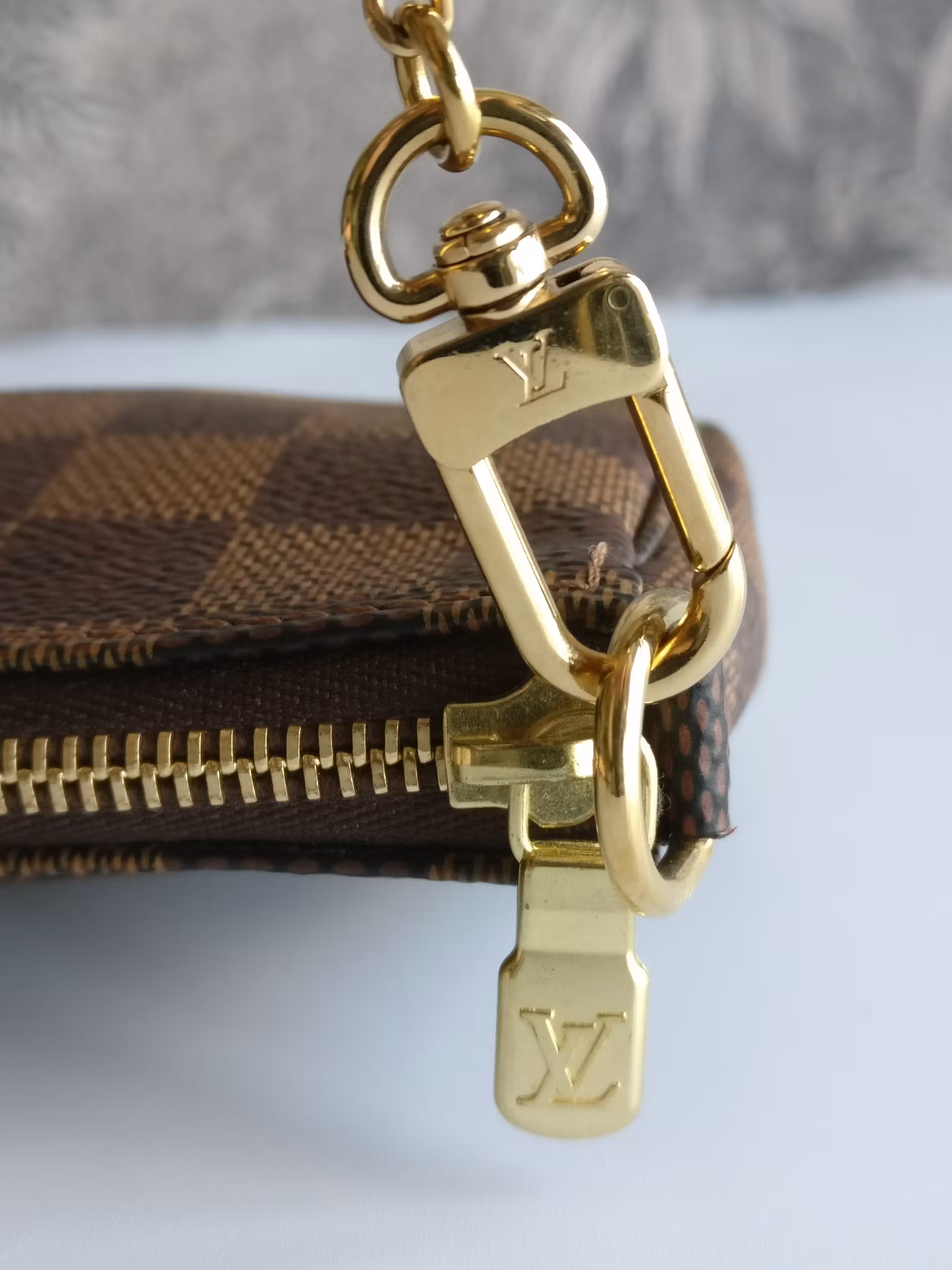 Louis Vuitton Mini Pochette Accessories Damier Ebene