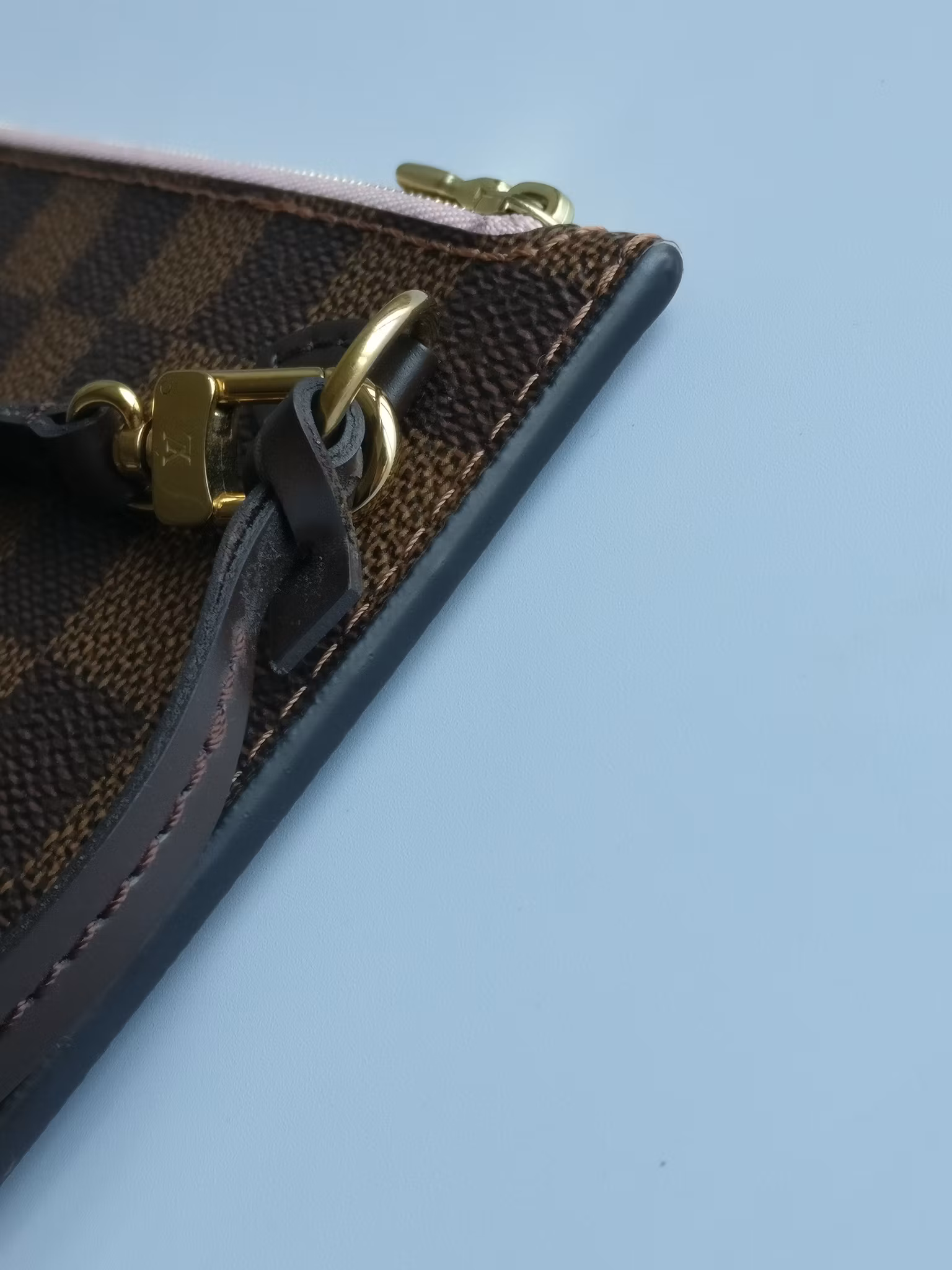 Louis Vuitton Neverfull MM Pouch damier ebene rose ballerine