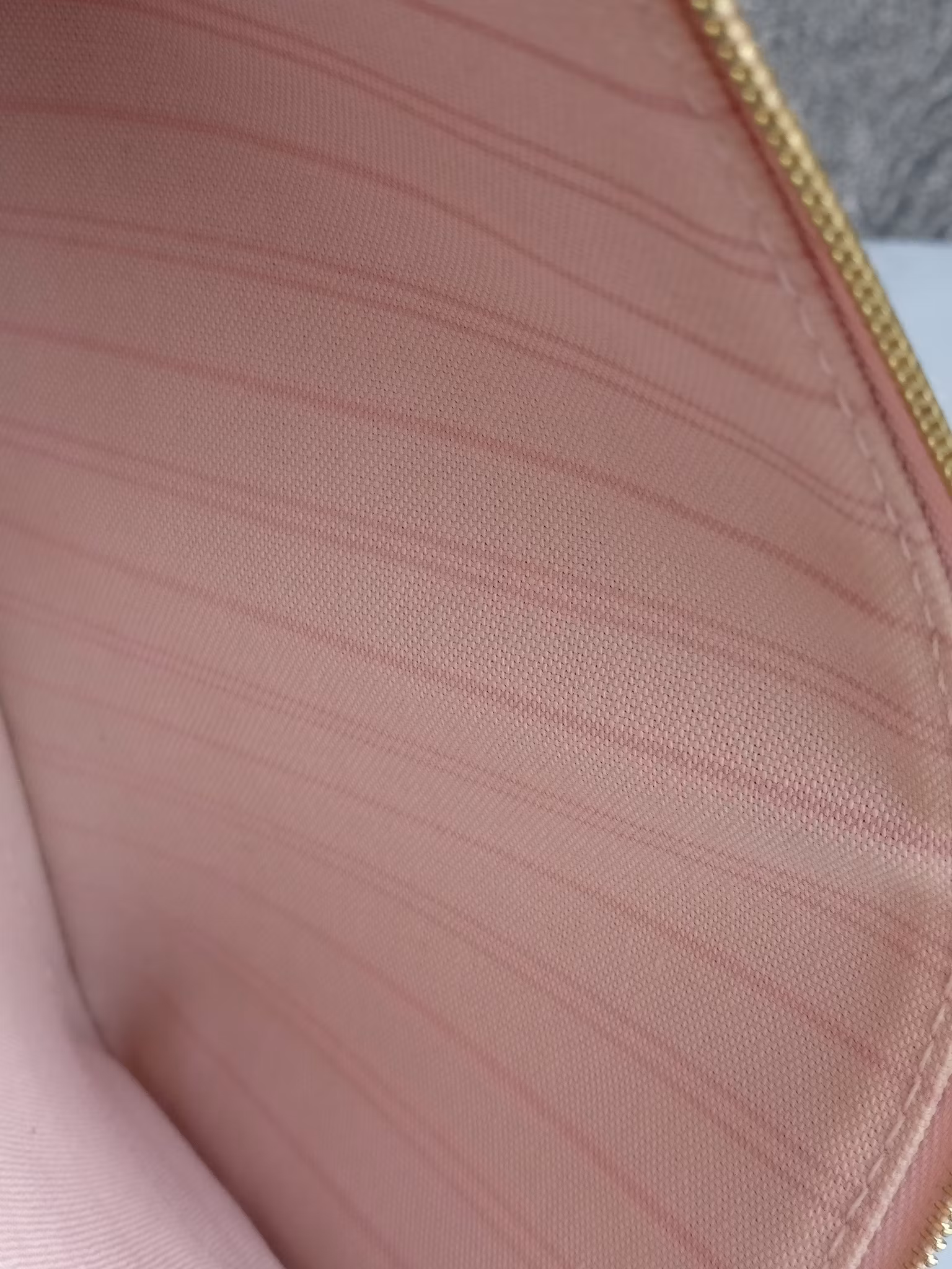 Louis Vuitton Neverfull MM Pouch damier ebene rose ballerine