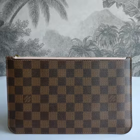 Louis Vuitton Neverfull MM Pouch damier ebene rose ballerine