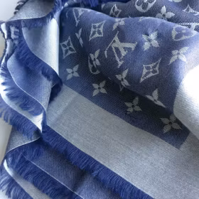Louis Vuitton Blue Denim Monogram Shawl