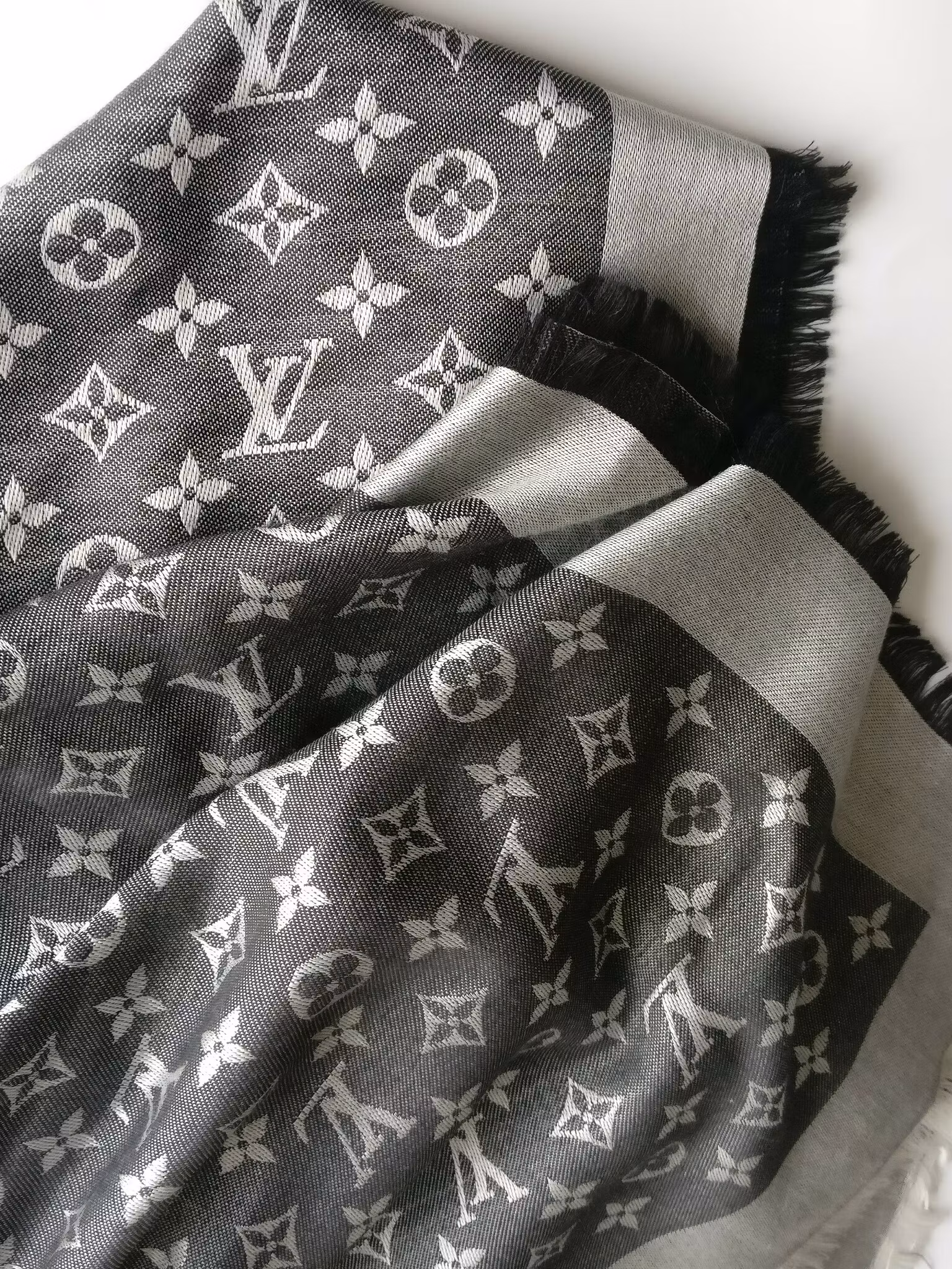 Louis Vuitton Black Denim Shawl