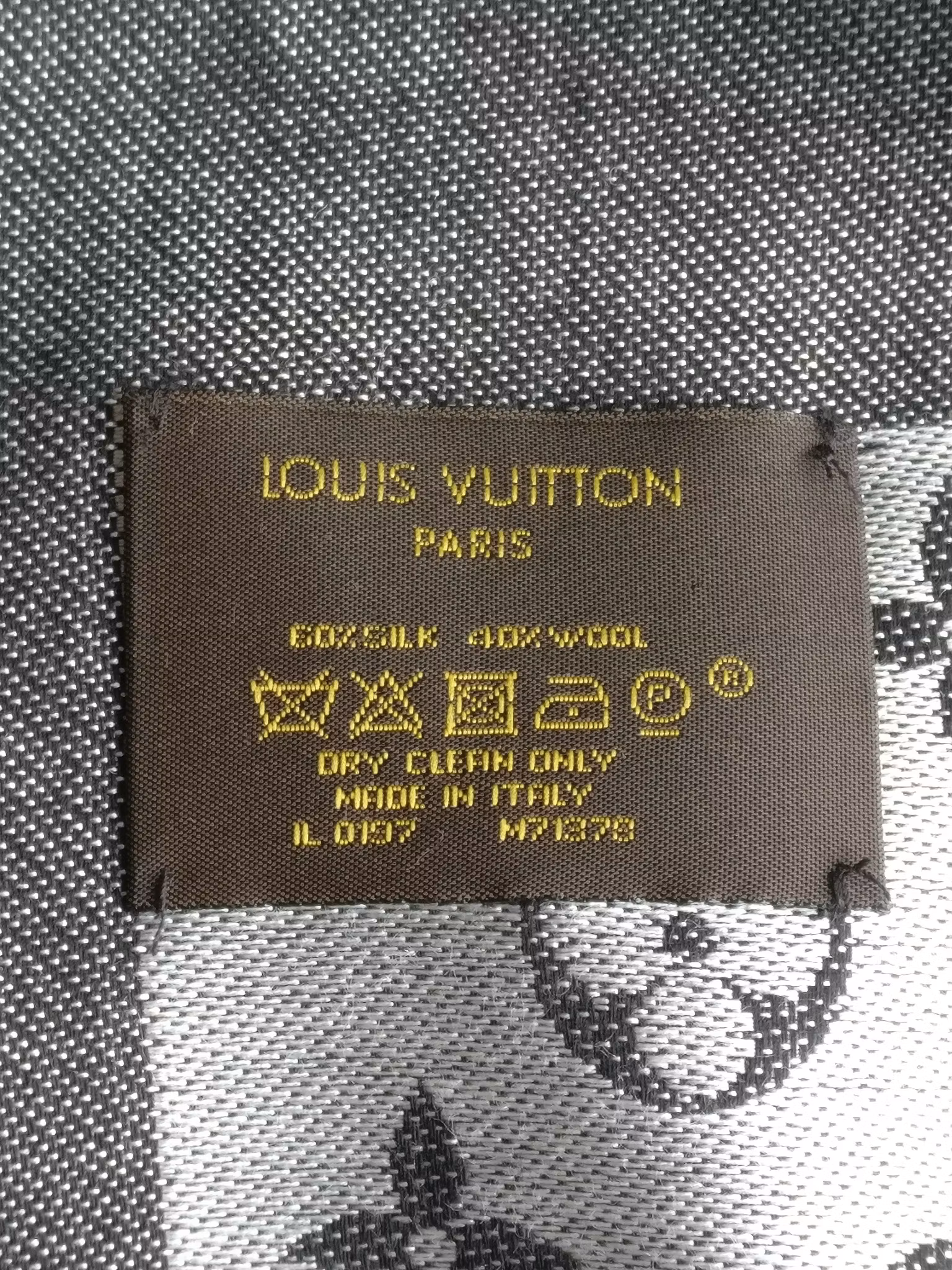 Louis Vuitton Black Denim Shawl