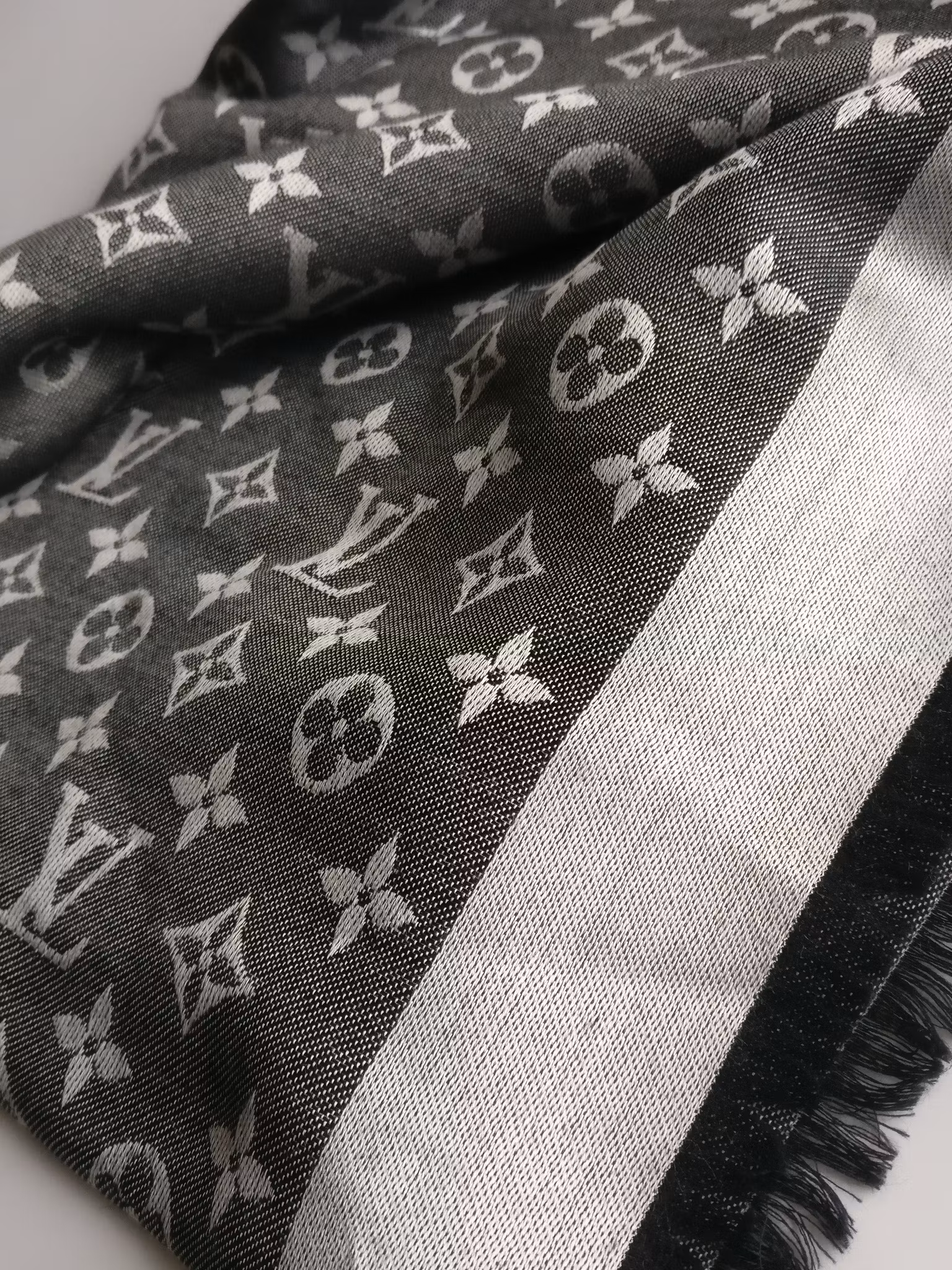 Louis Vuitton Black Denim Shawl