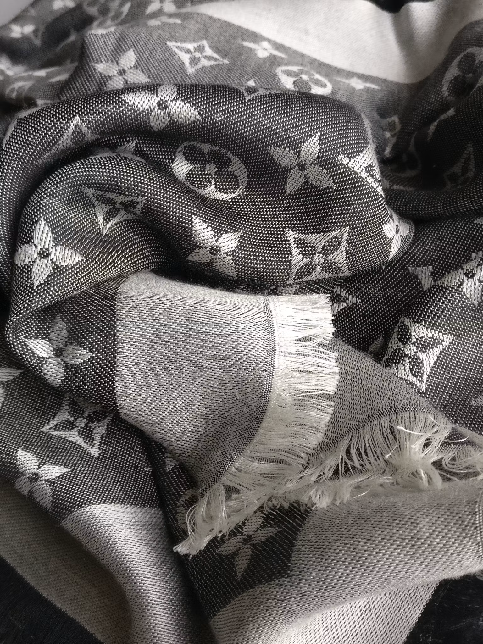 Louis Vuitton Black Denim Shawl