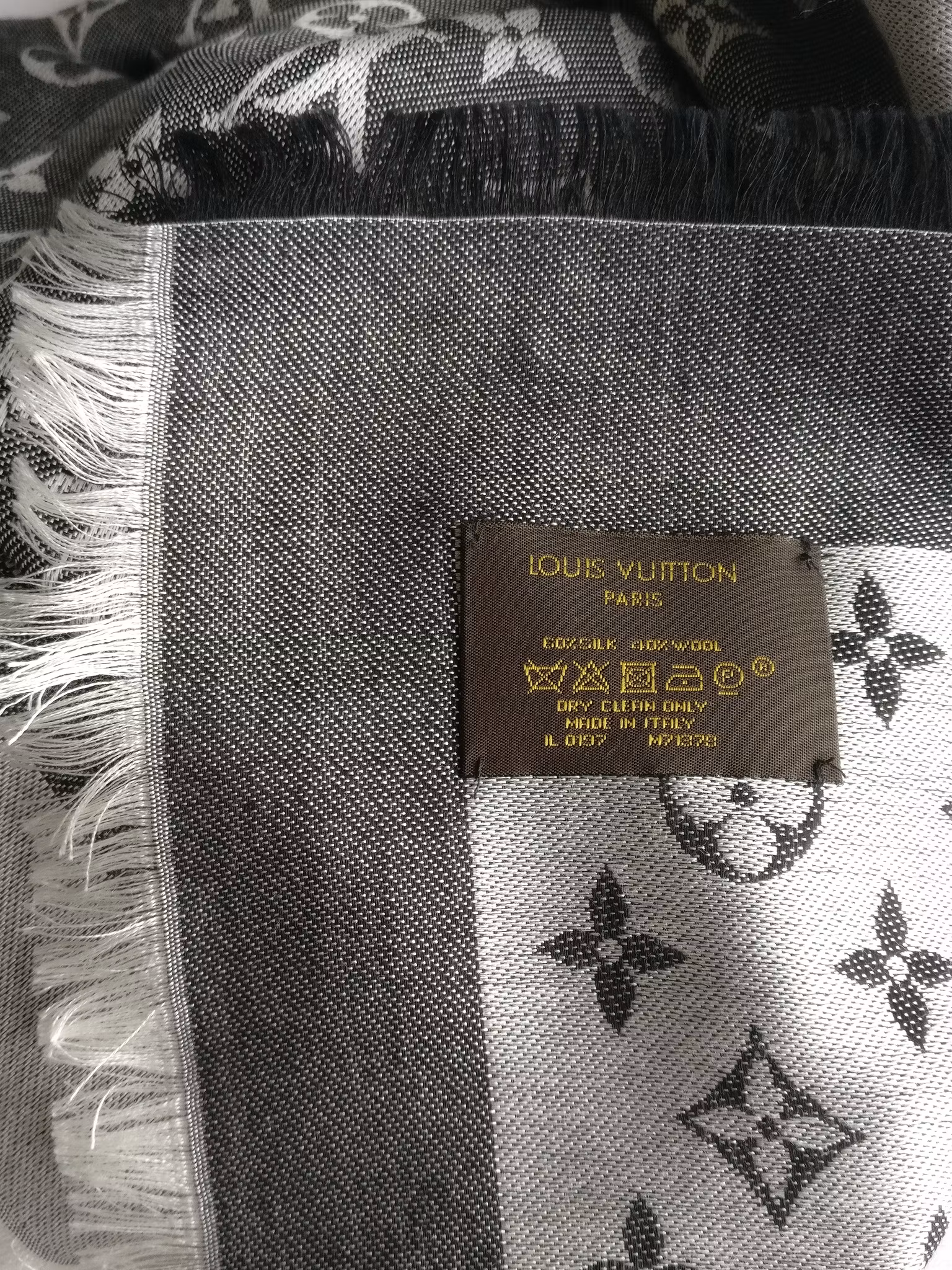 Louis Vuitton Black Denim Shawl