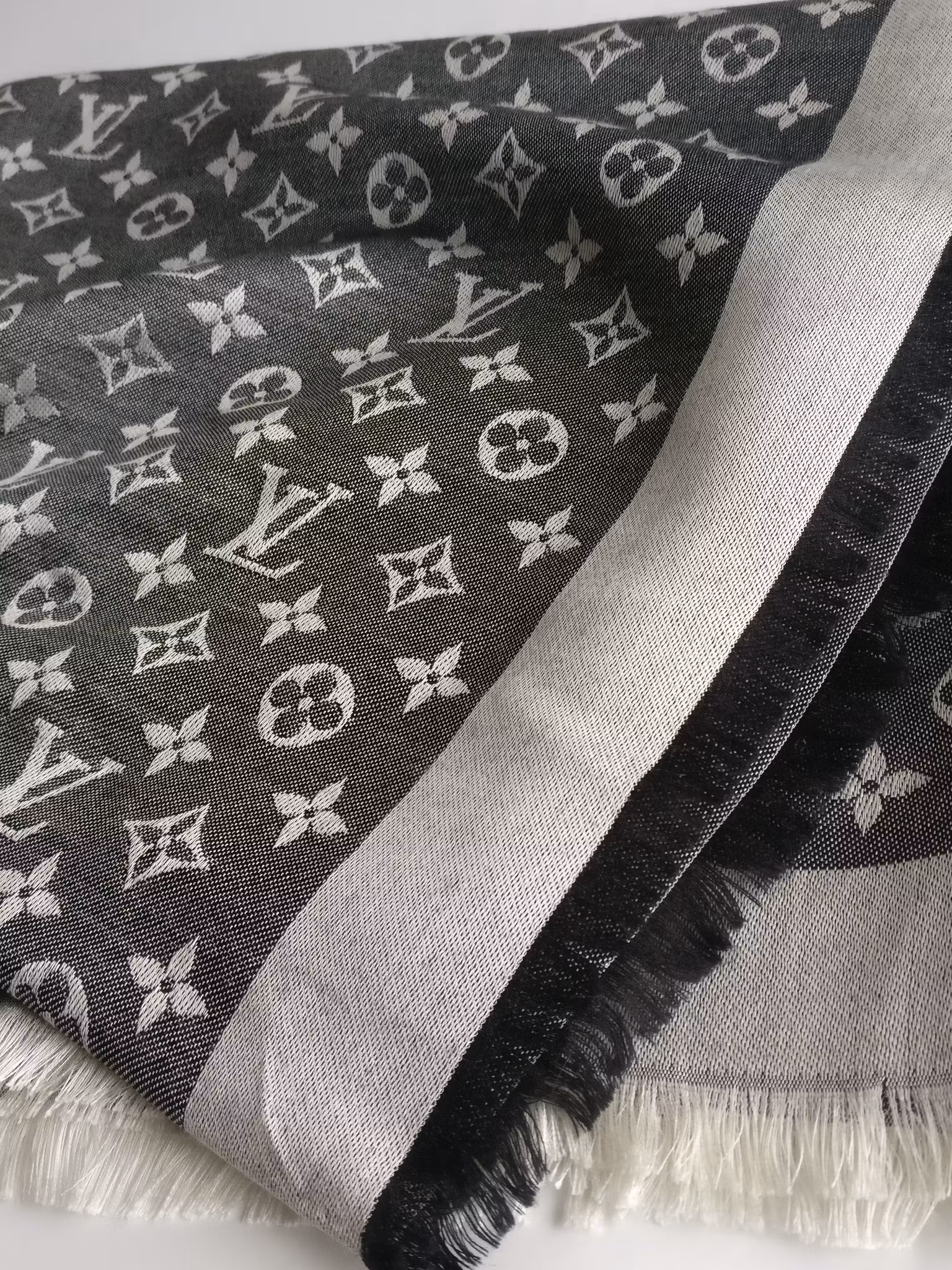 Louis Vuitton Black Denim Shawl