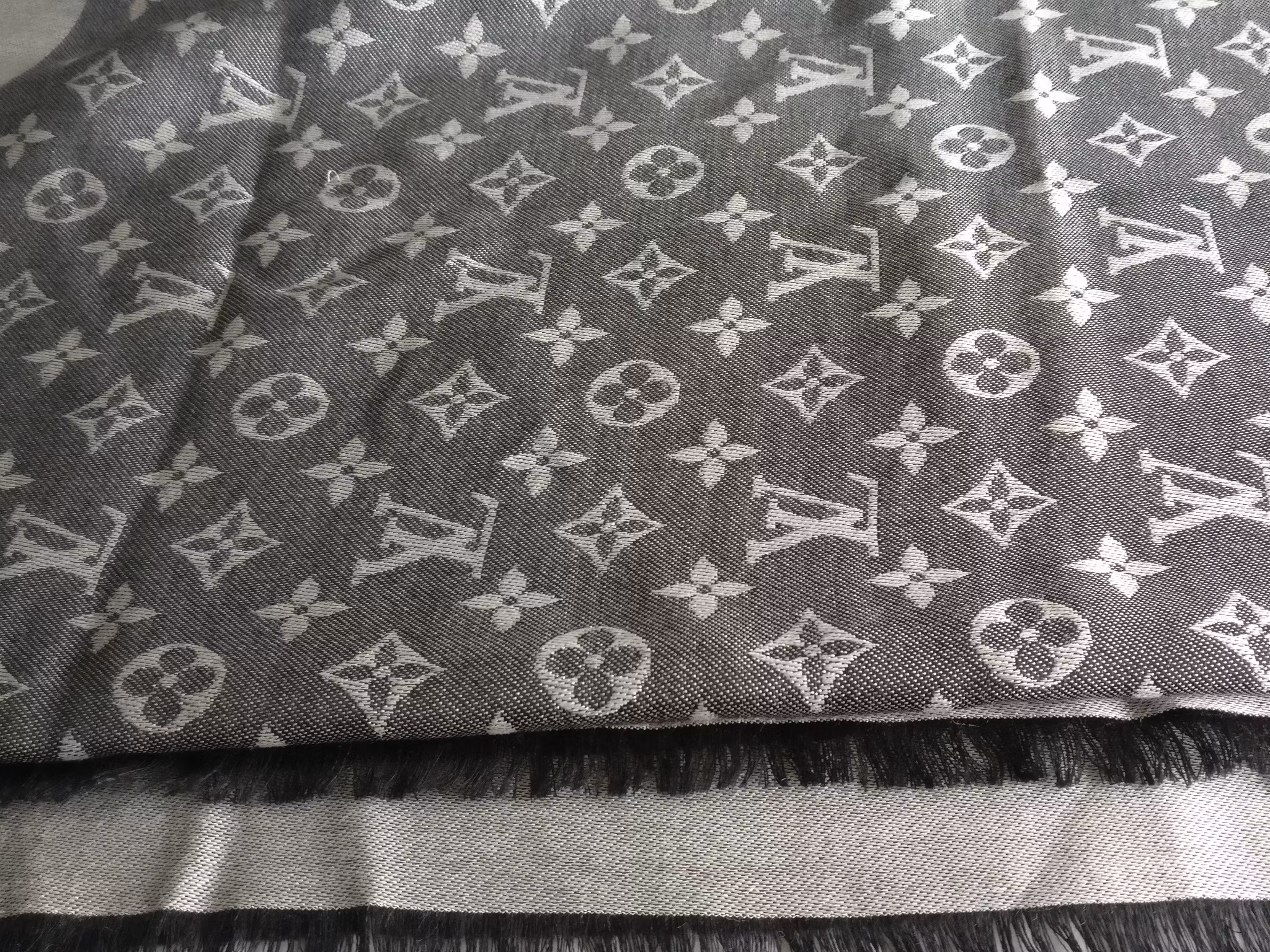 Louis Vuitton Black Denim Shawl