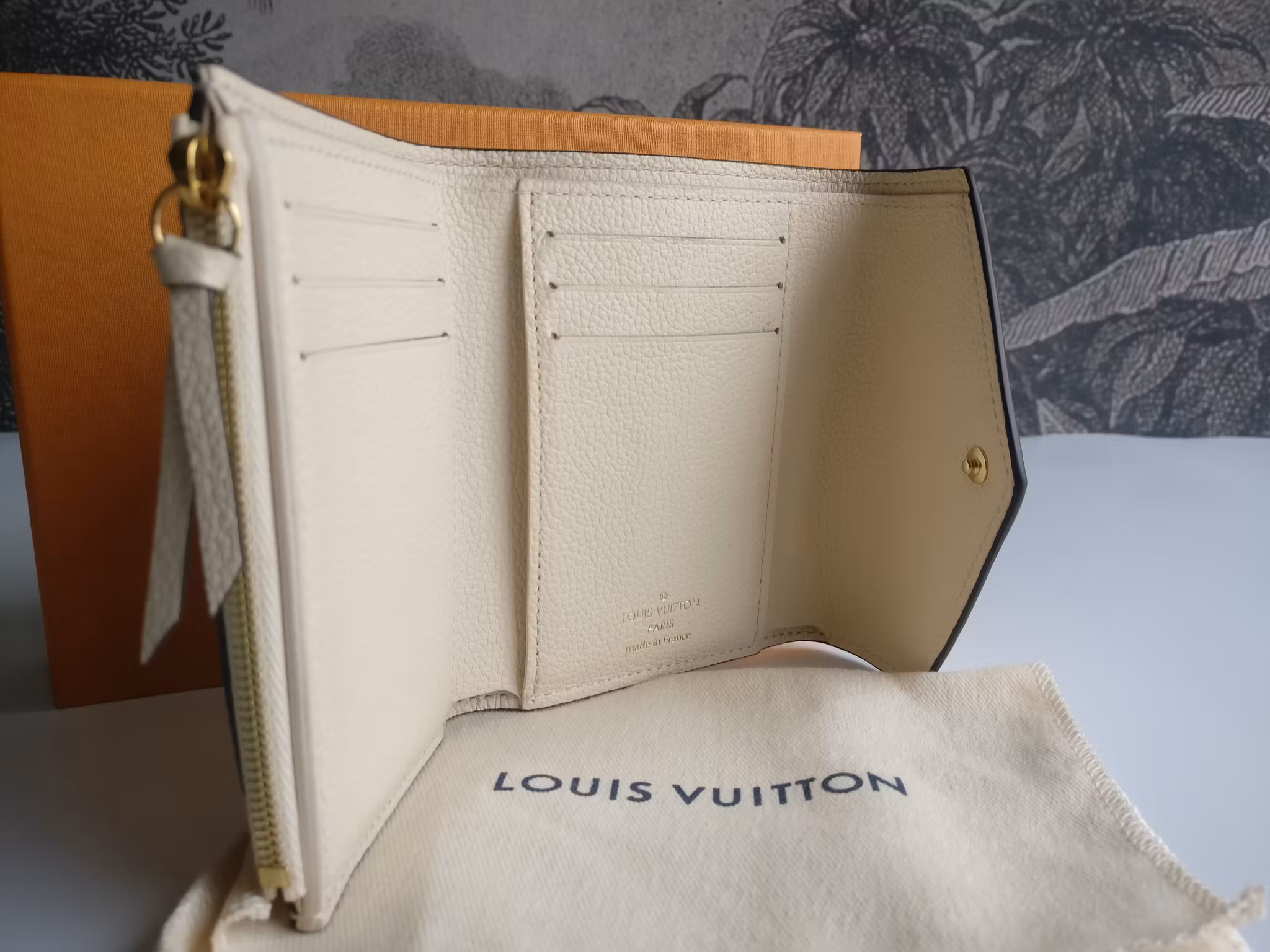 Louis Vuitton Victorine Wallet Empreinte Creme
