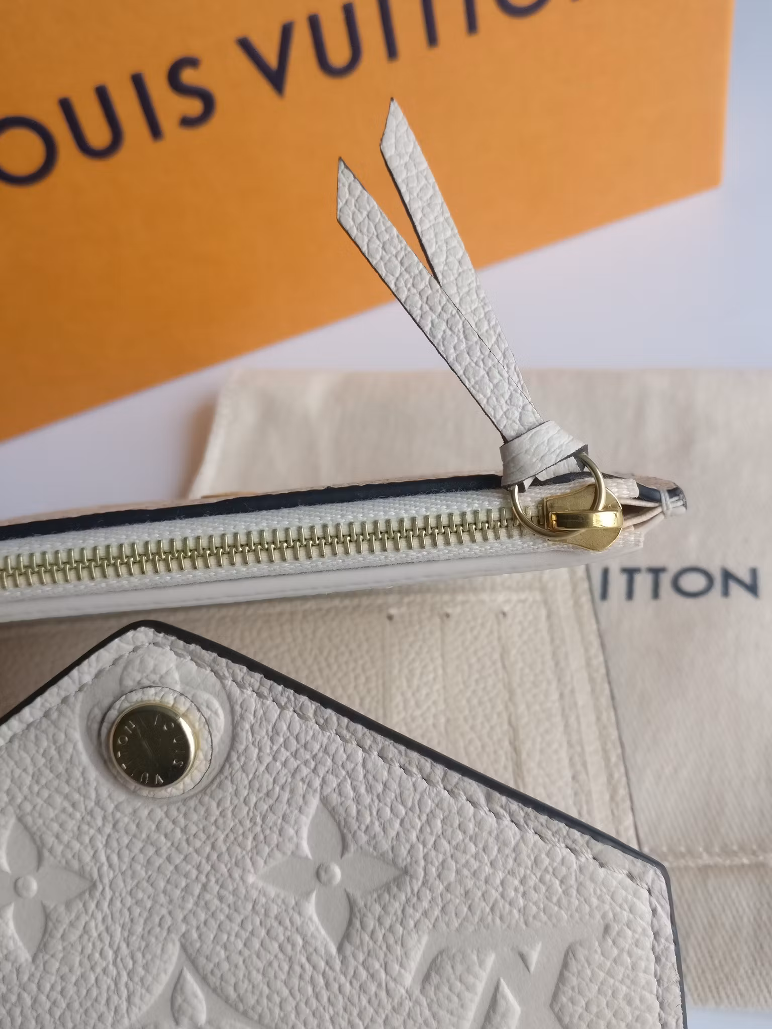 Louis Vuitton Victorine Wallet Empreinte Creme