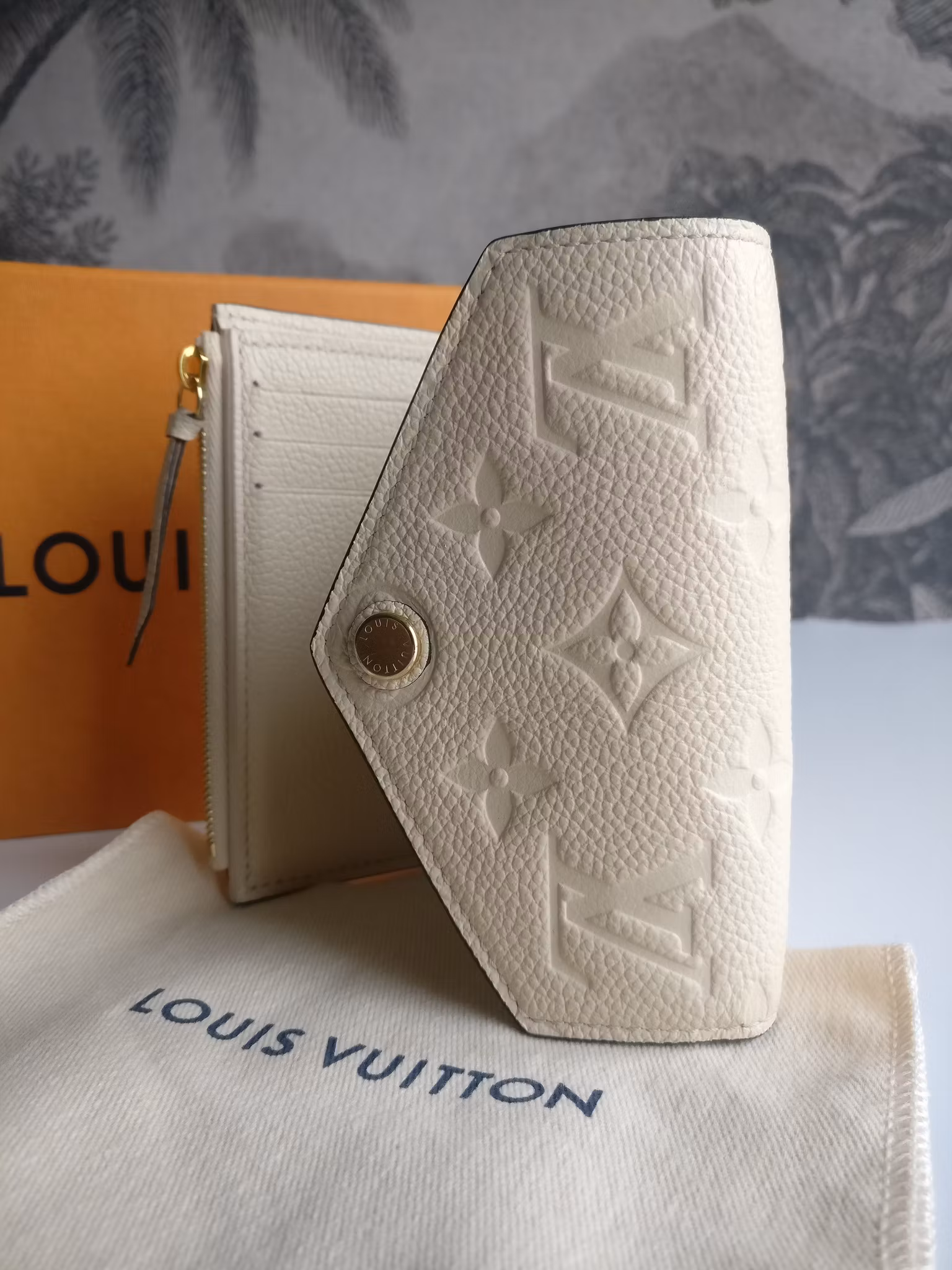 Louis Vuitton Victorine Wallet Empreinte Creme