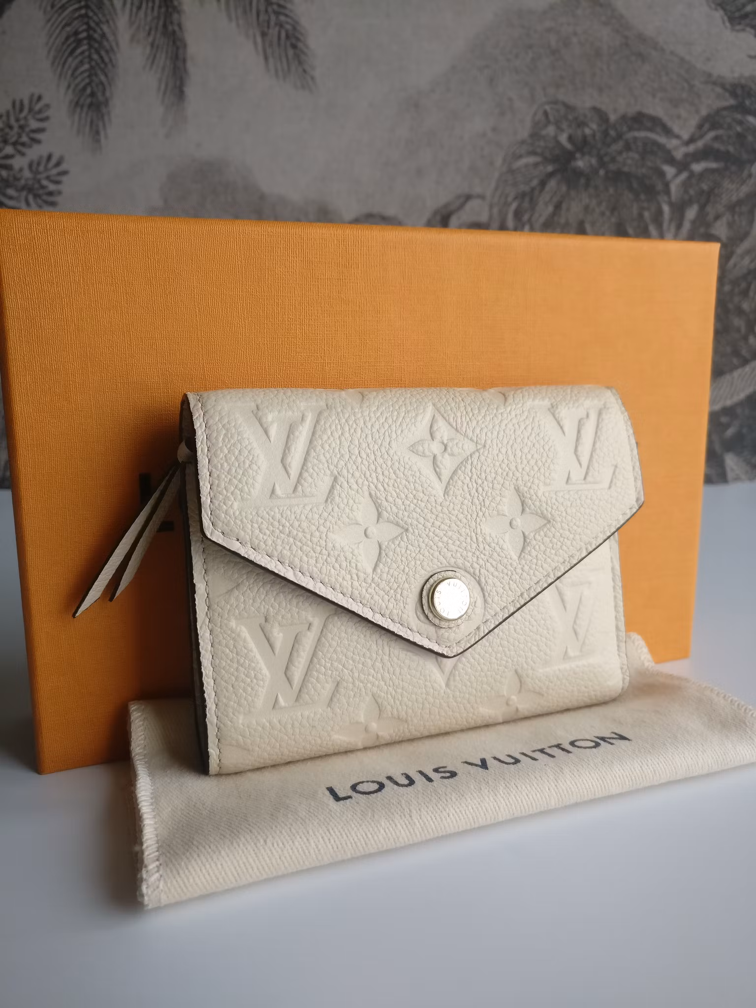Louis Vuitton Victorine Wallet Empreinte Creme
