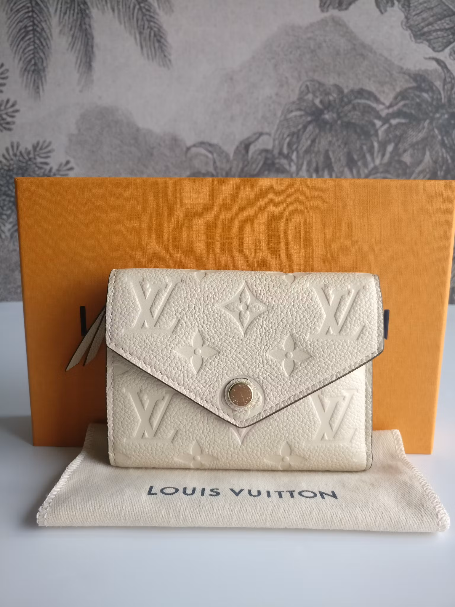 Louis Vuitton Victorine Wallet Empreinte Creme