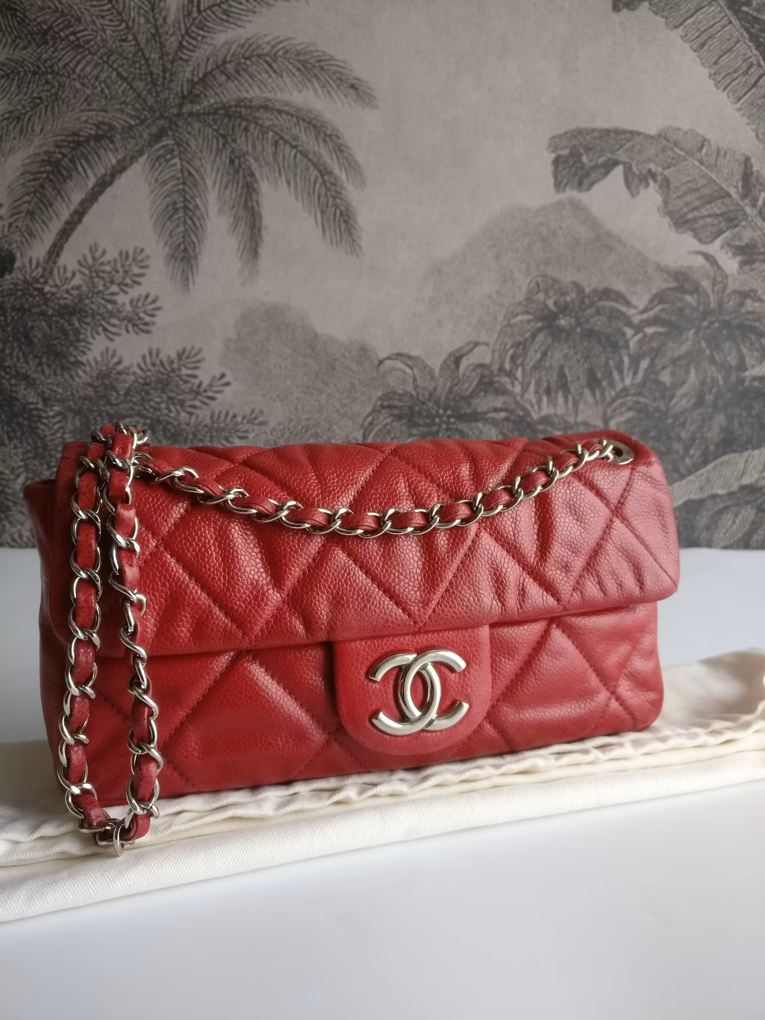 Chanel Quilted Caviar Nature Flap