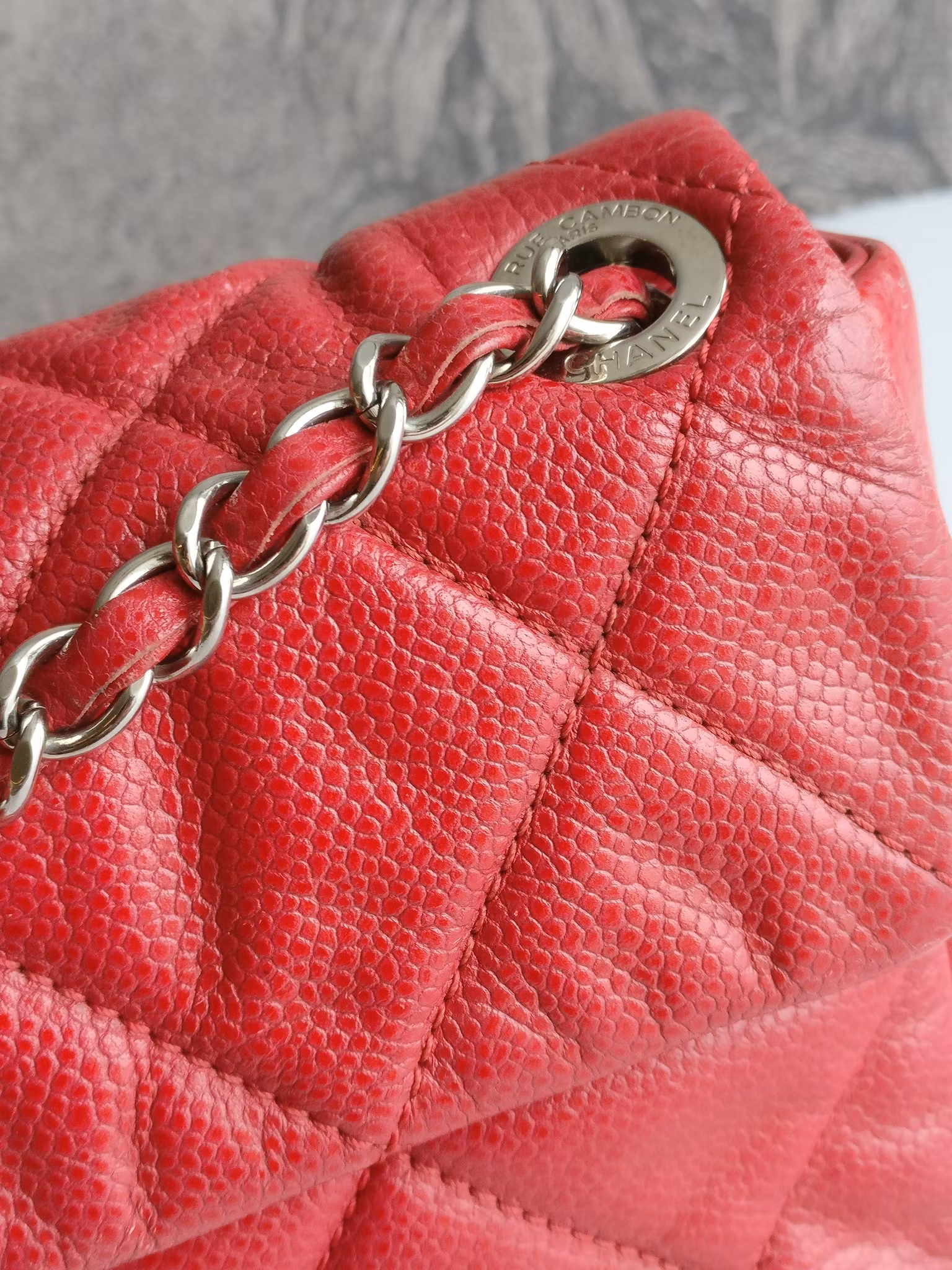 Chanel Quilted Caviar Nature Flap