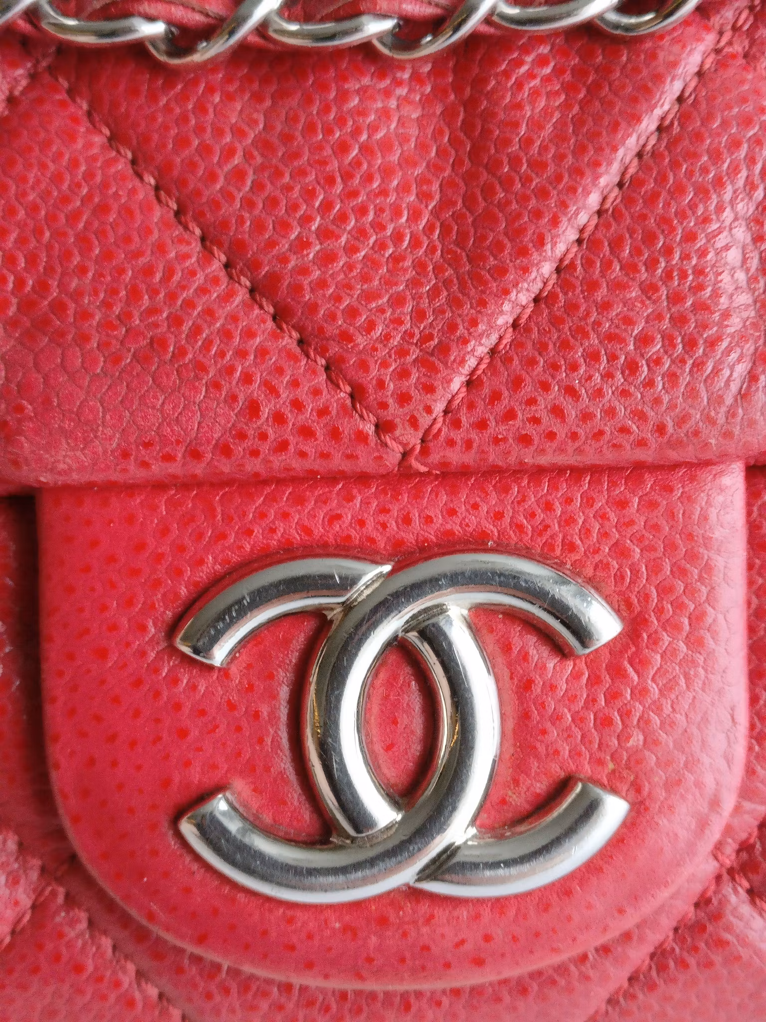 Chanel Quilted Caviar Nature Flap