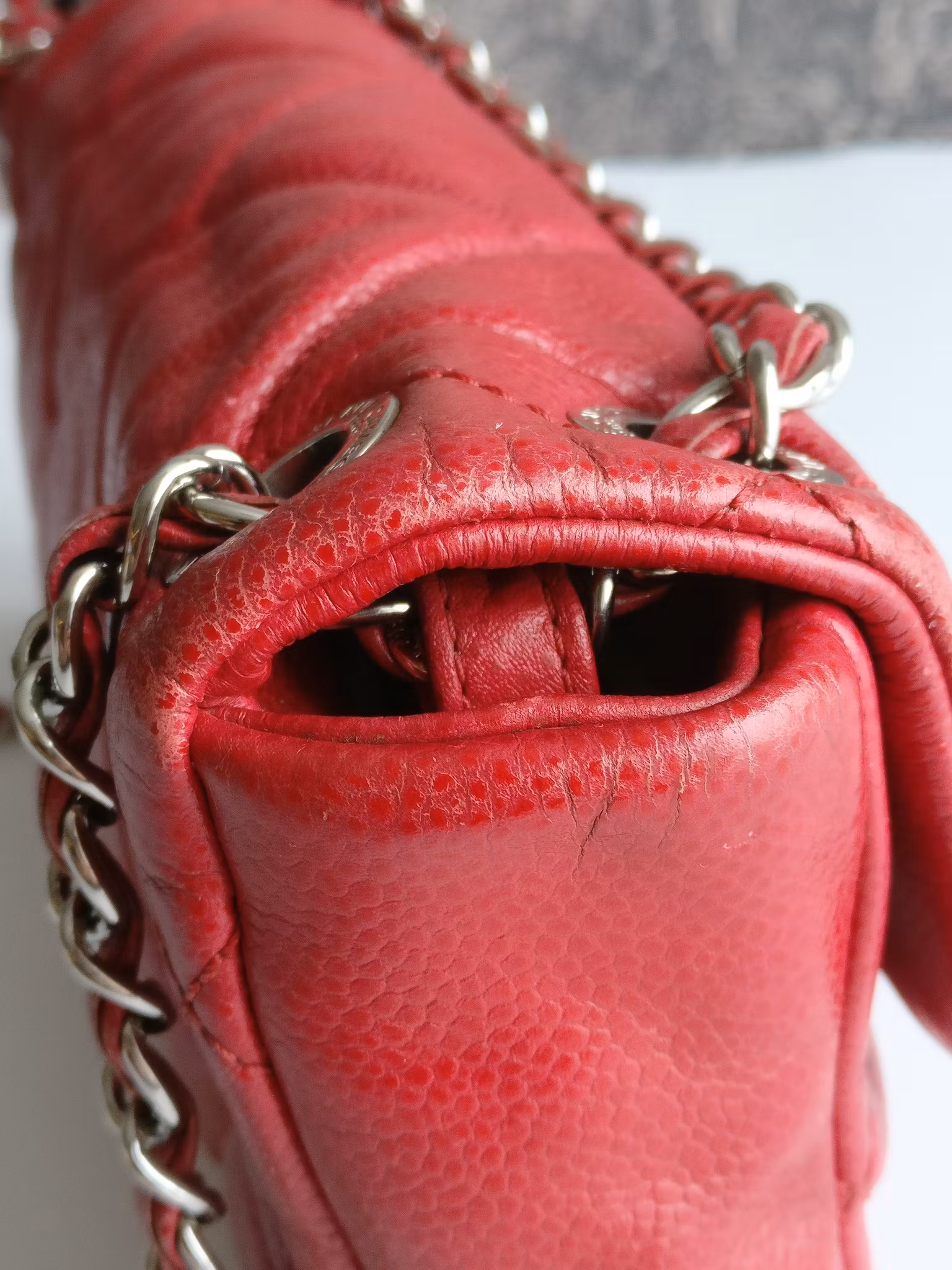 Chanel Quilted Caviar Nature Flap