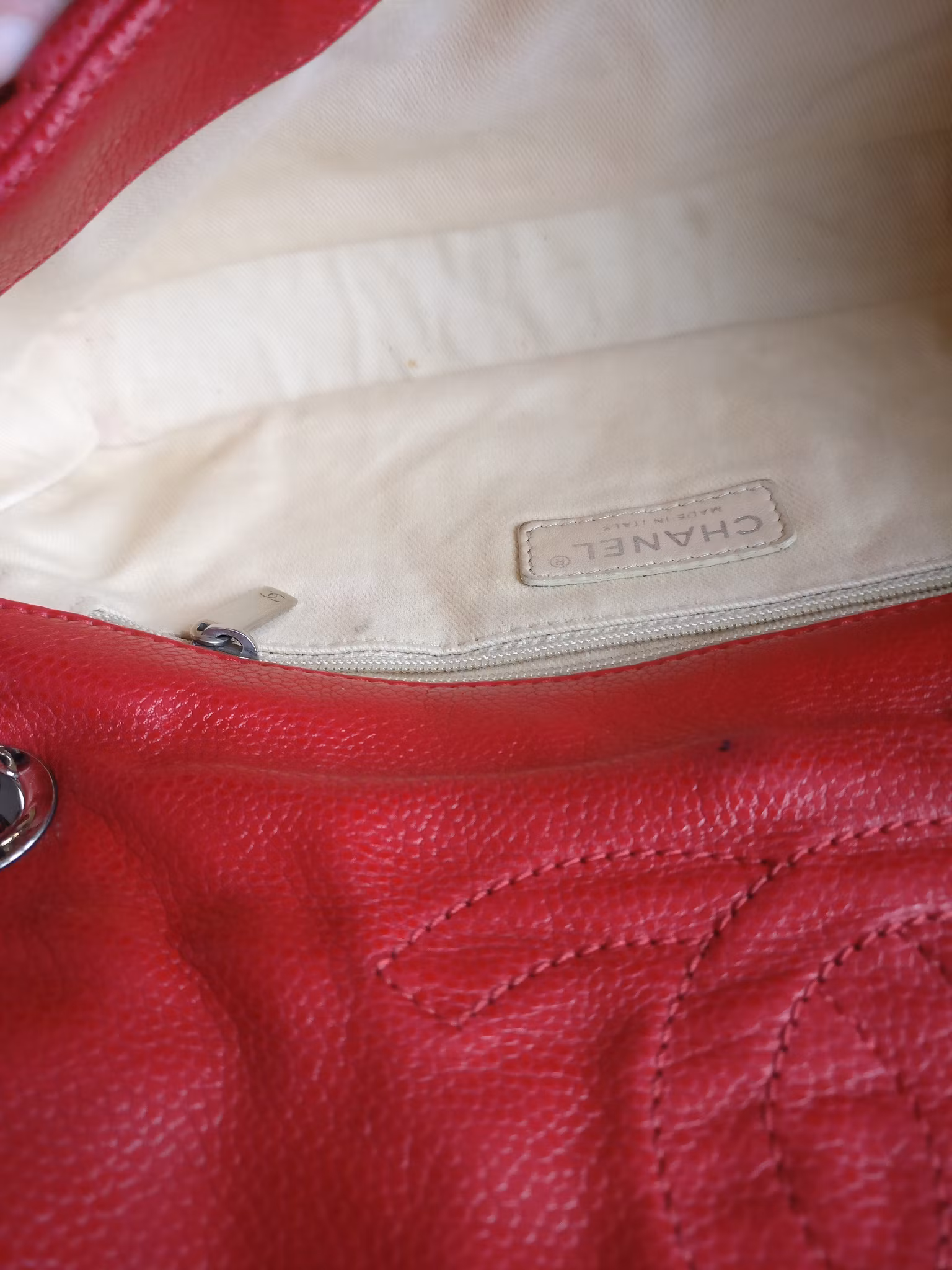 Chanel Quilted Caviar Nature Flap