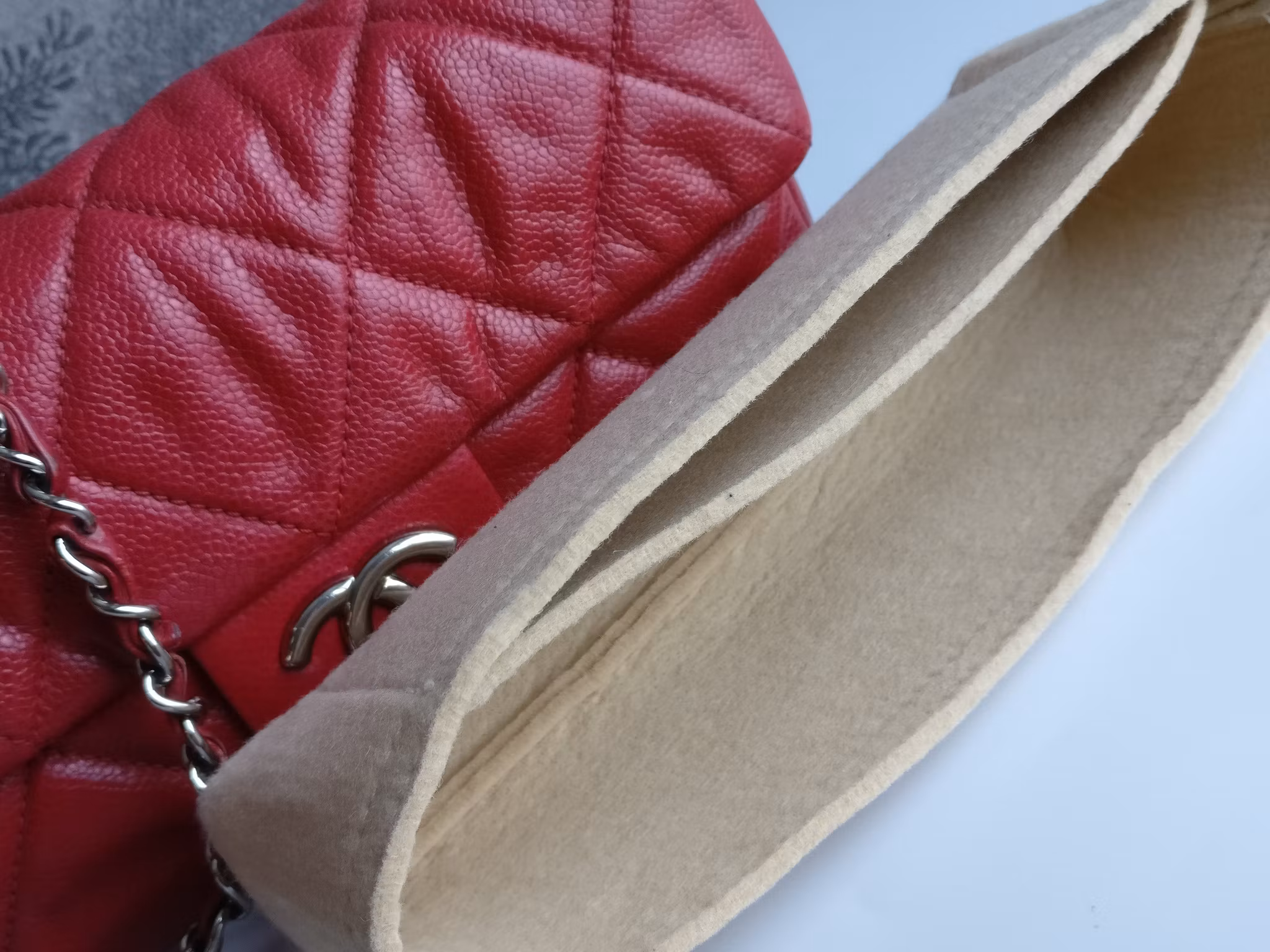 Chanel Quilted Caviar Nature Flap
