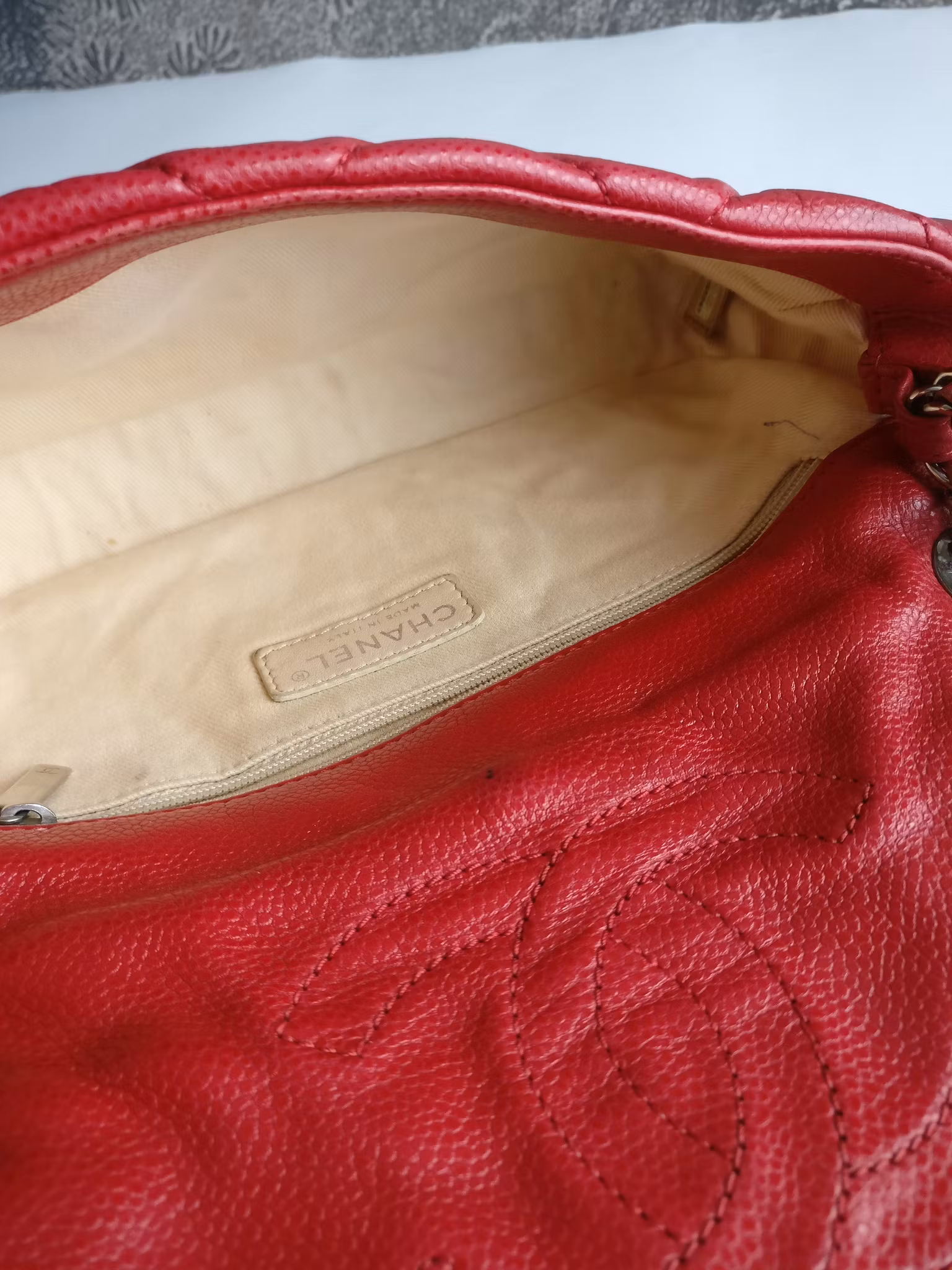Chanel Quilted Caviar Nature Flap