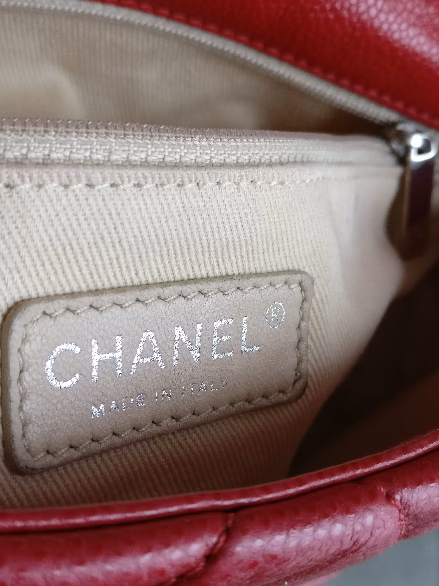 Chanel Quilted Caviar Nature Flap