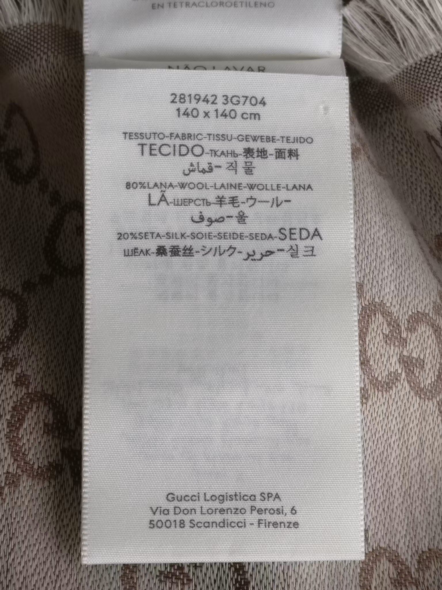 Gucci GG Wool / Silk shawl