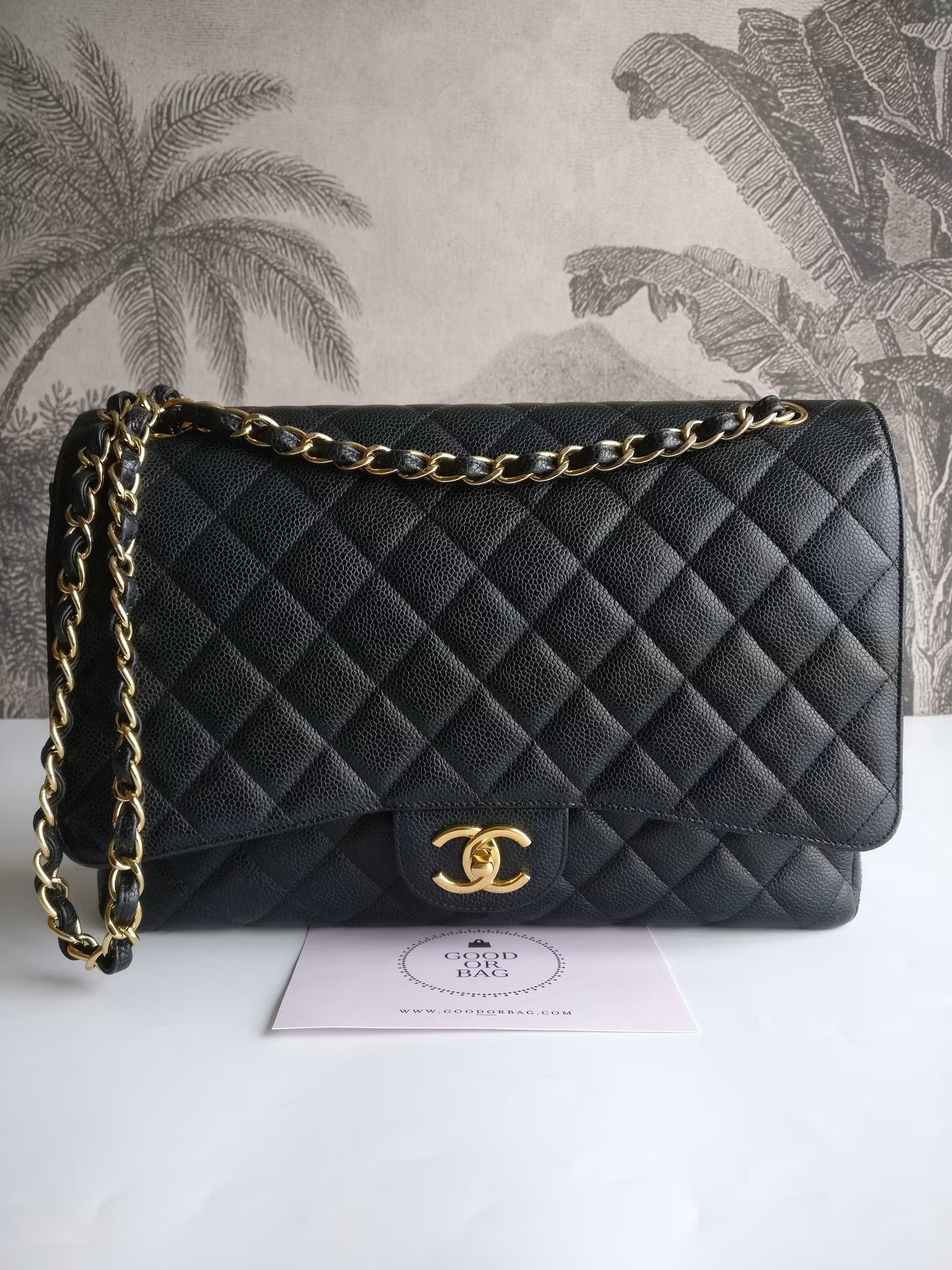 Chanel Maxi Double Flap black caviar