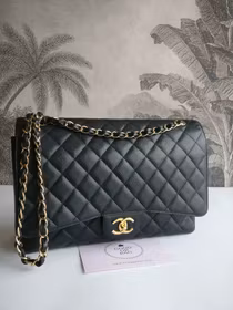 Chanel Maxi Double Flap black caviar