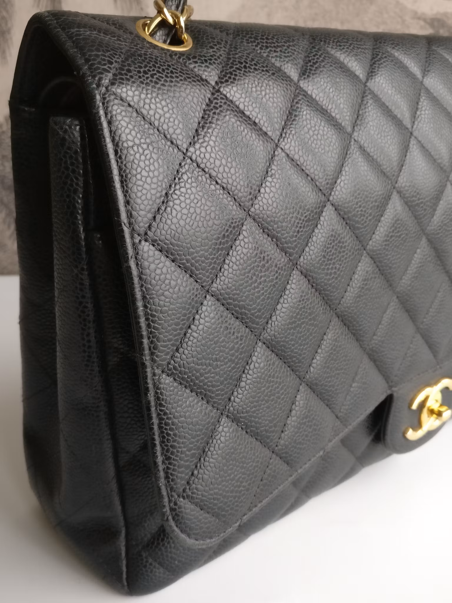 Chanel Maxi Double Flap black caviar