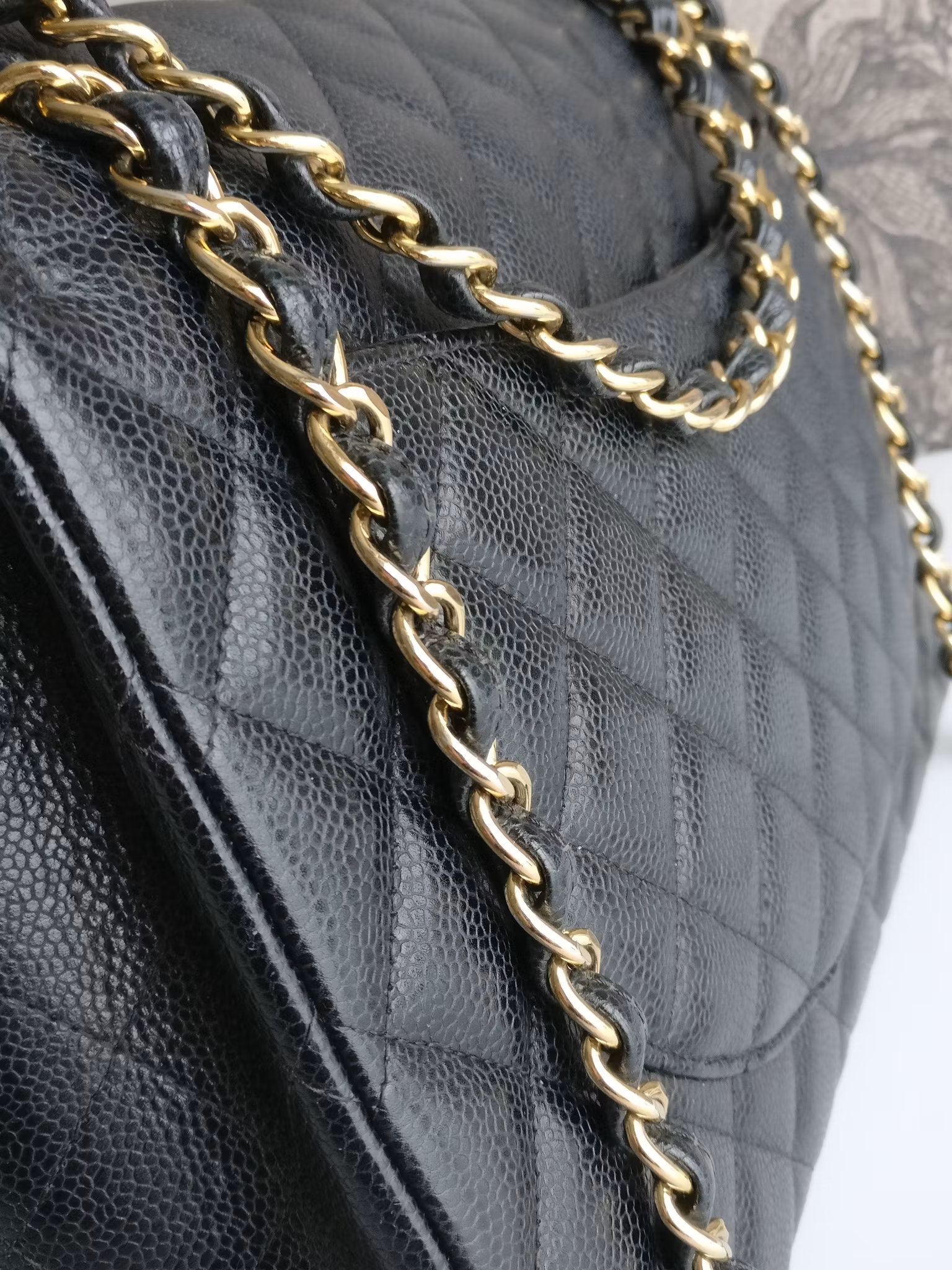 Chanel Maxi Double Flap black caviar