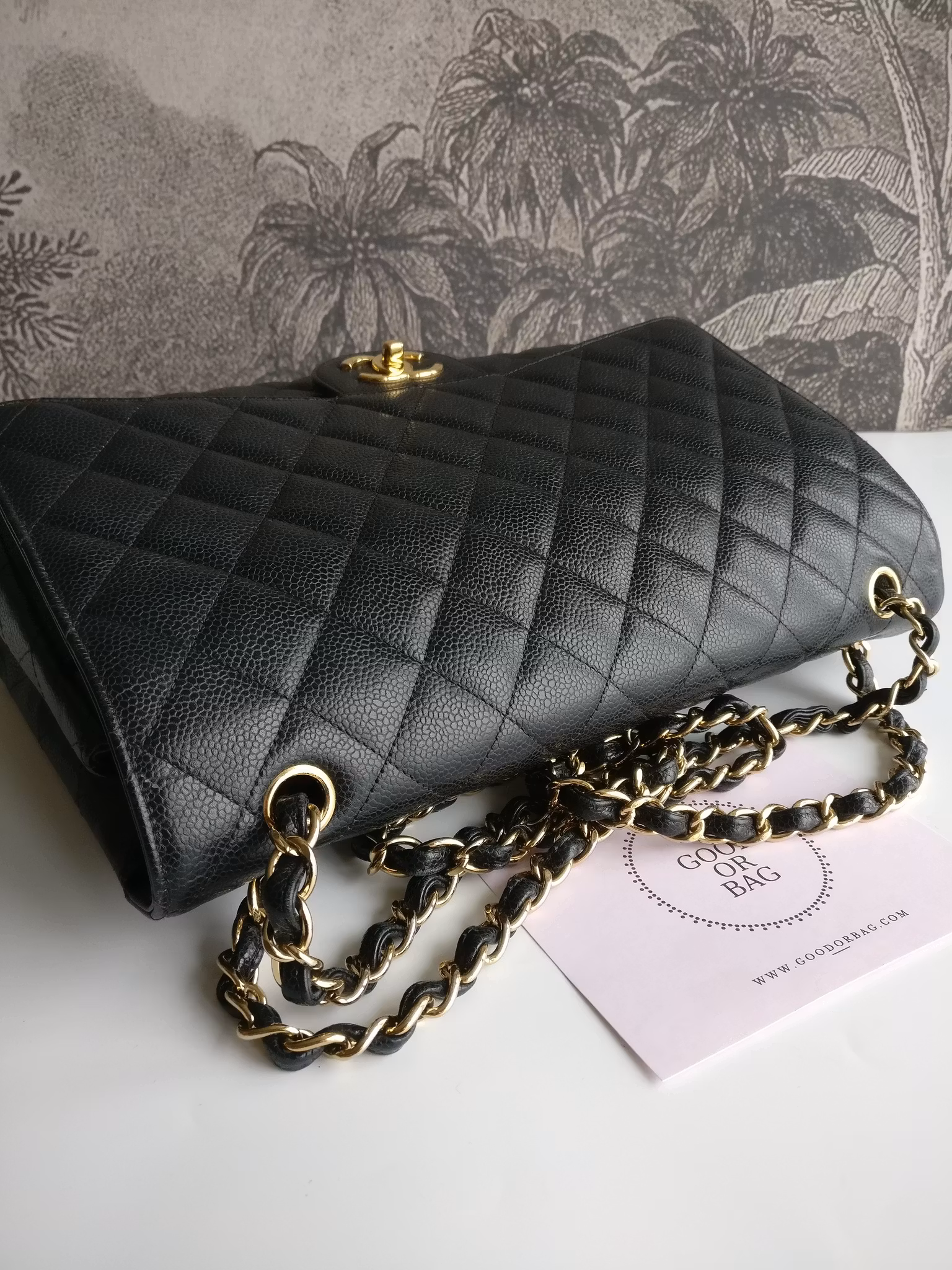 Chanel Maxi Double Flap black caviar