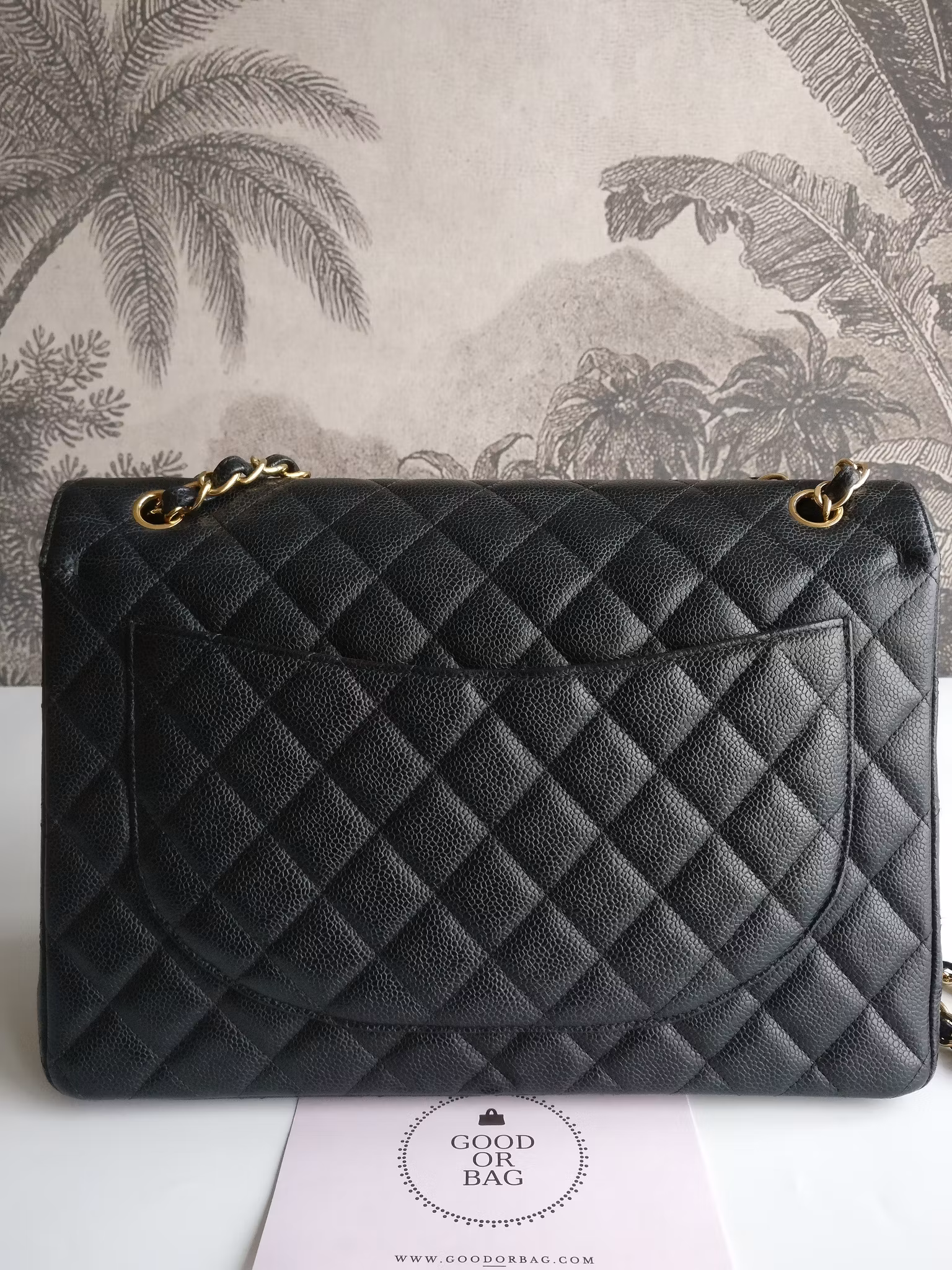 Chanel Maxi Double Flap black caviar