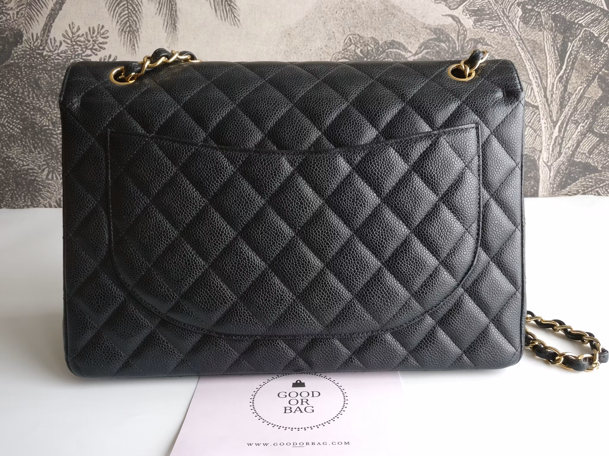 Chanel Maxi Double Flap black caviar