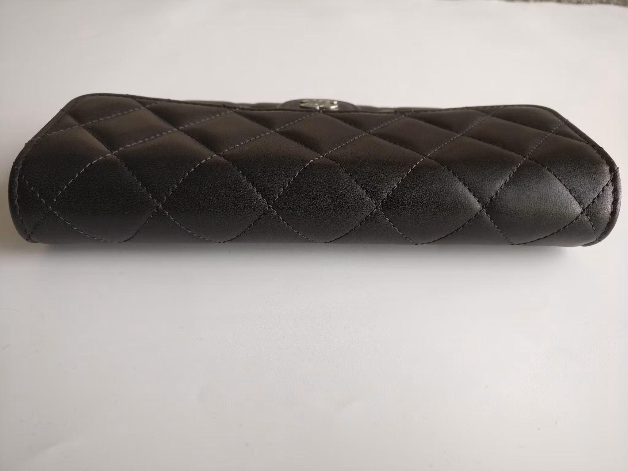 Chanel classic wallet black lambskin SHW